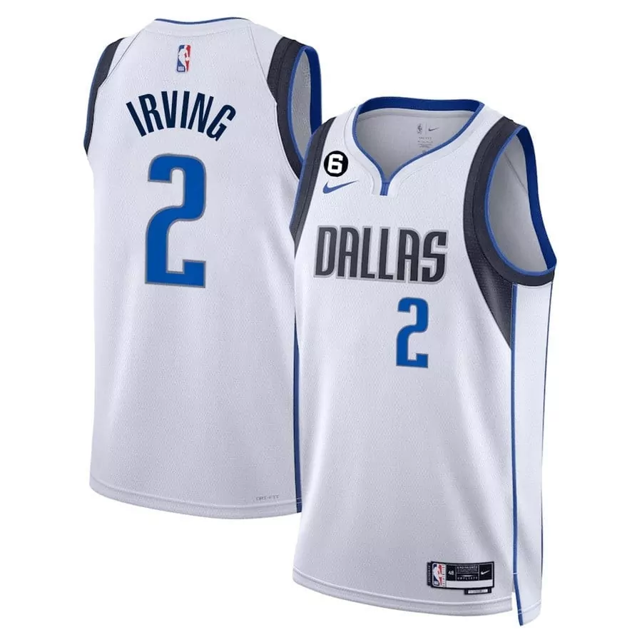 kyrie irving 2 dallas mavericks men s white jersey all stitched name patch 2023