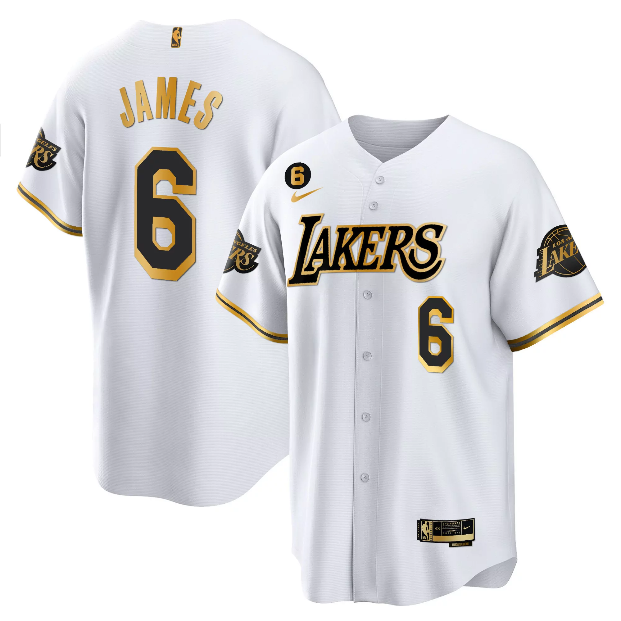lebron james 6 men s black los angeles lakers 2023 all stitched jersey with name patch
