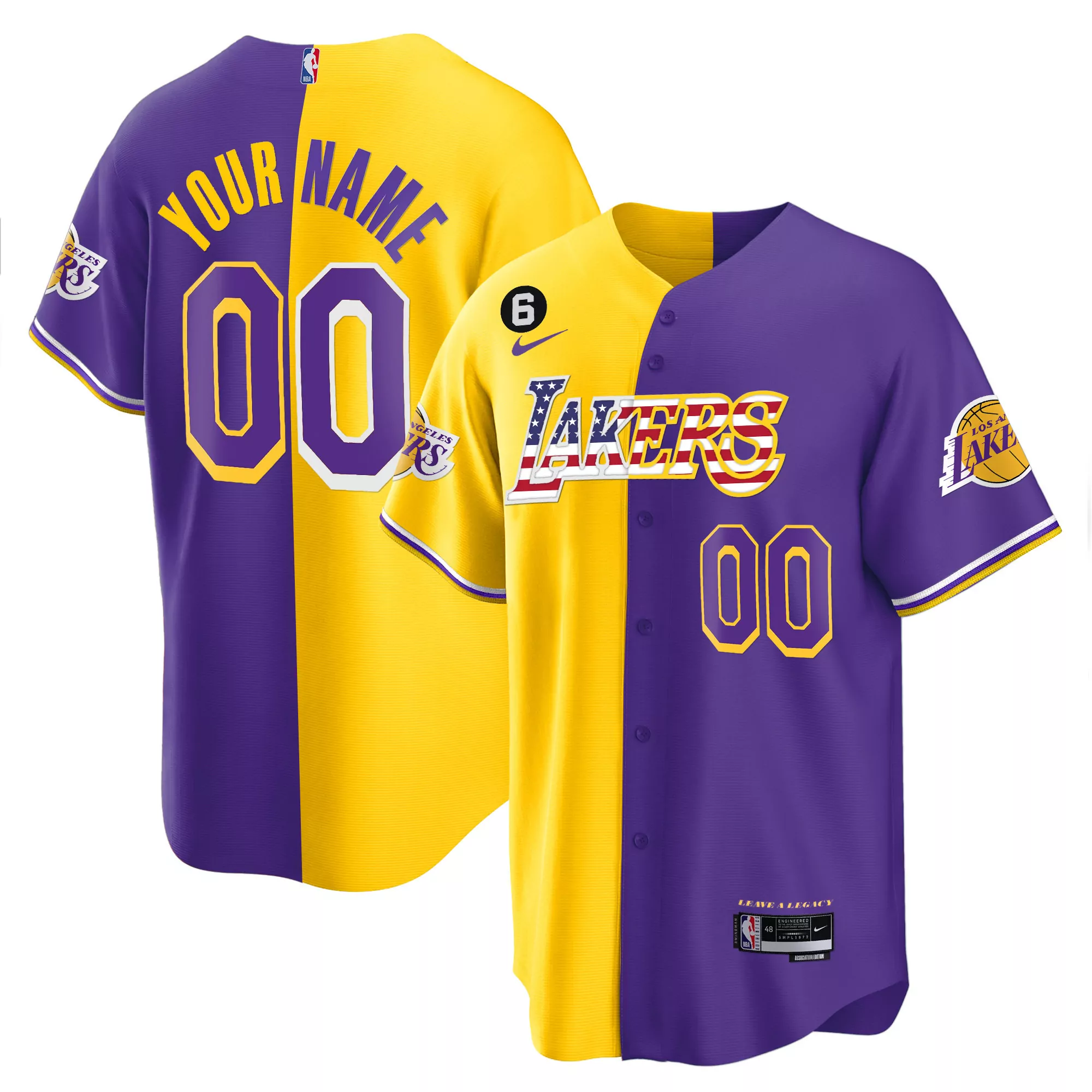 los angeles lakers custom black stitched jersey name patch 2023 unisex style