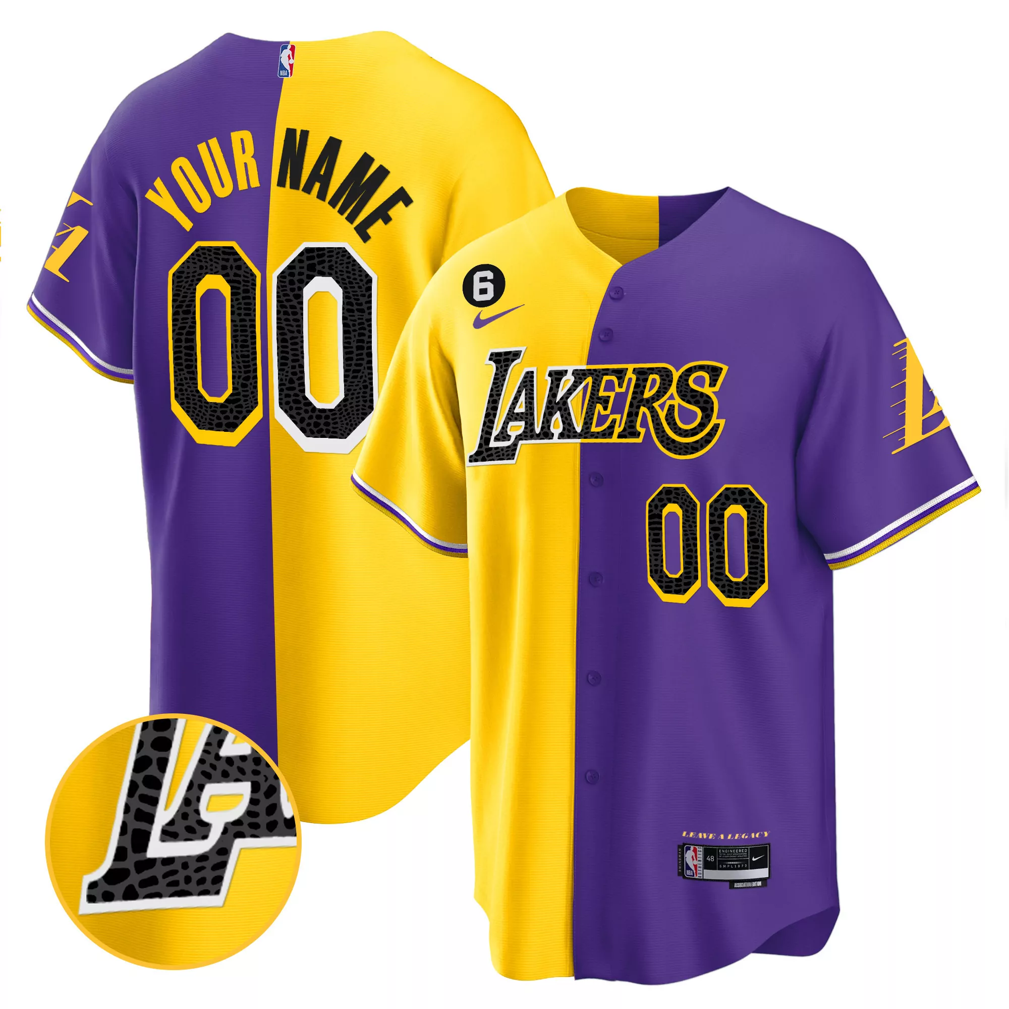 los angeles lakers custom black stitched jersey name patch 2023 unisex style