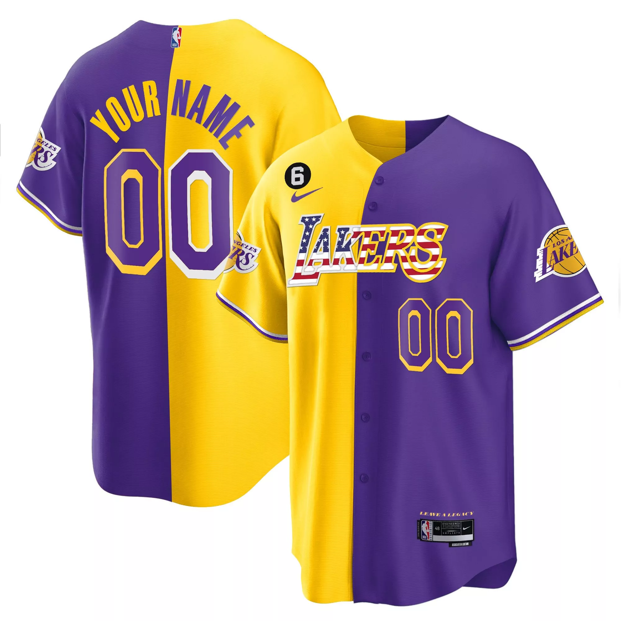 los angeles lakers custom name patch stitched jersey white 2023 men s style