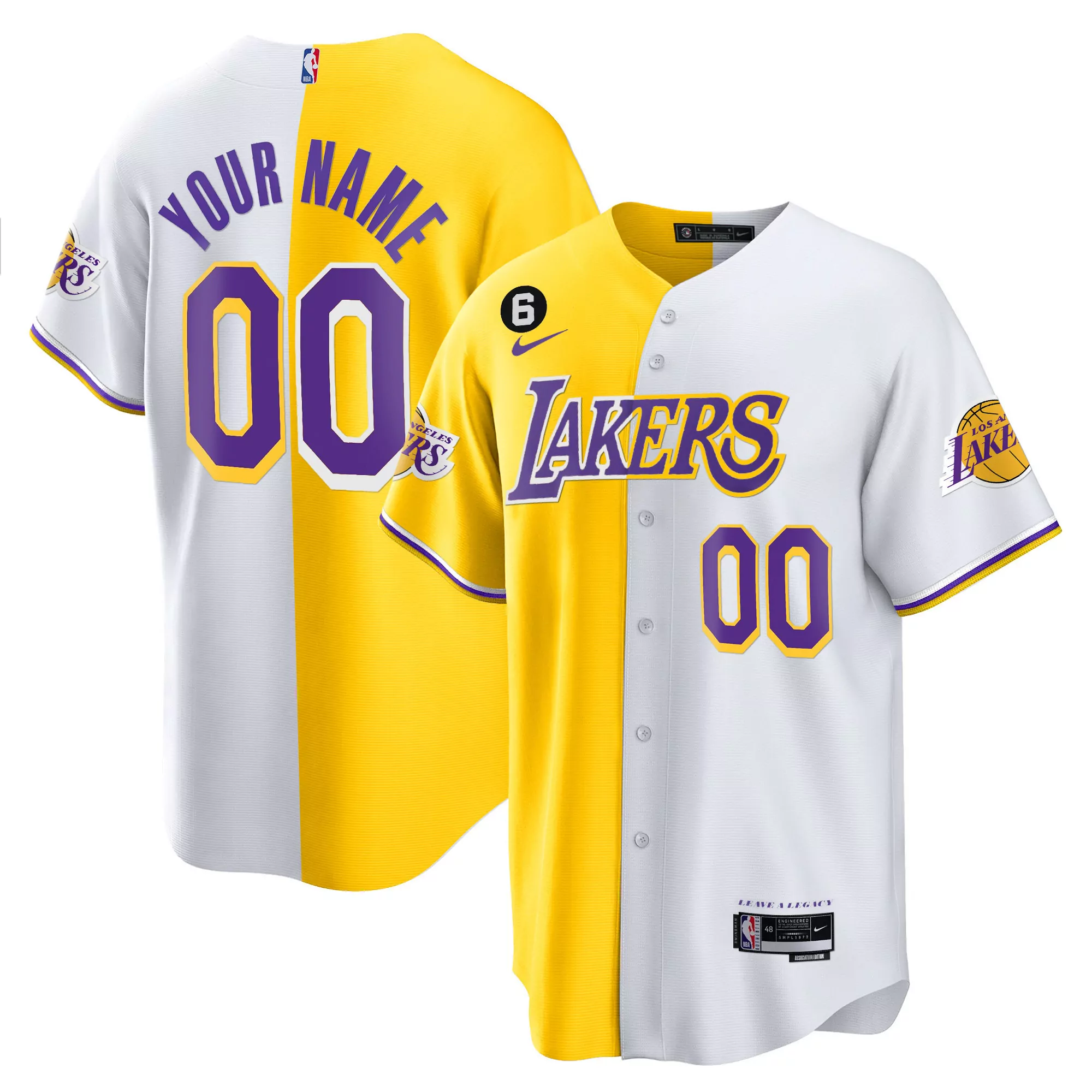 los angeles lakers custom stitched jersey white your name 00 men s style name patch 2023