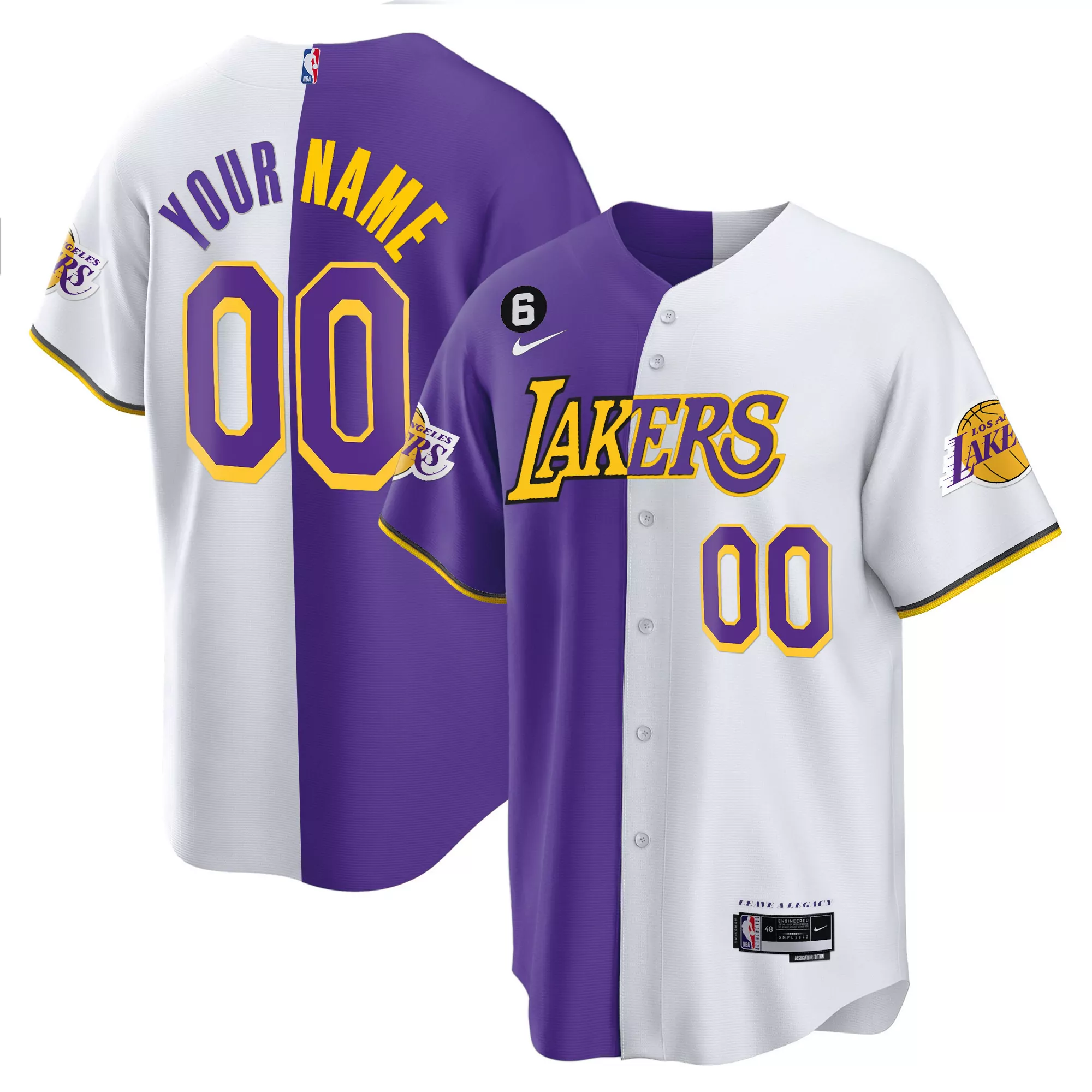 los angeles lakers custom stitched jersey your name 00 male purple white 2023 name patch