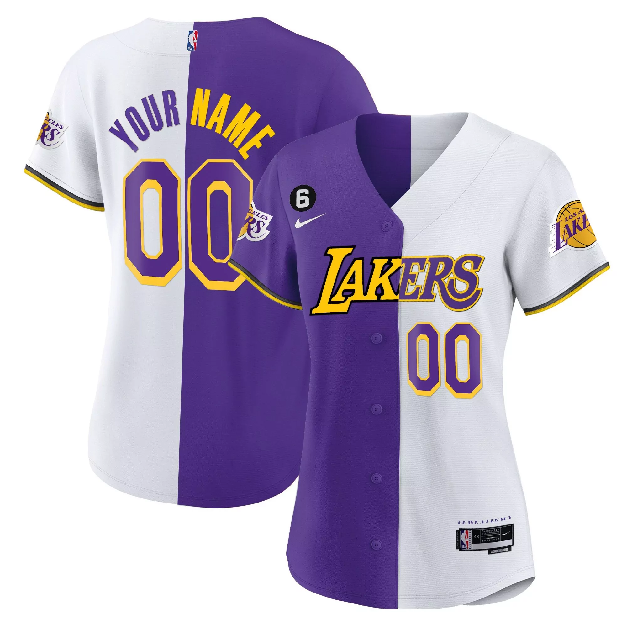 los angeles lakers custom stitched jersey your name 00 male purple white 2023 name patch