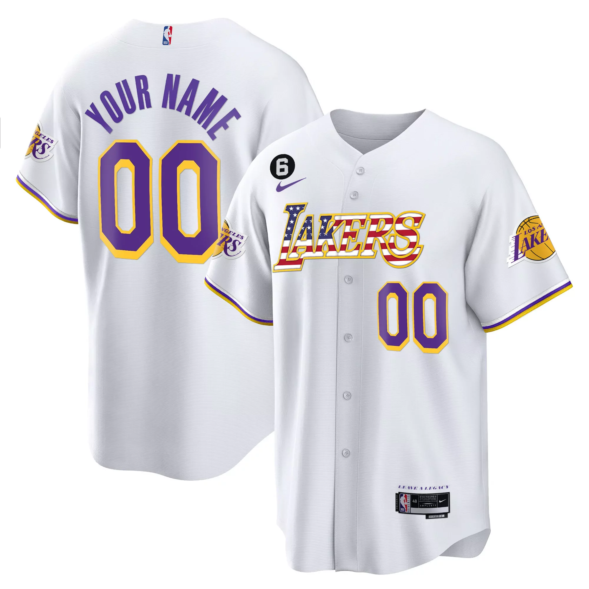 los angeles lakers custom stitched jersey your name 00 male purple white 2023 name patch