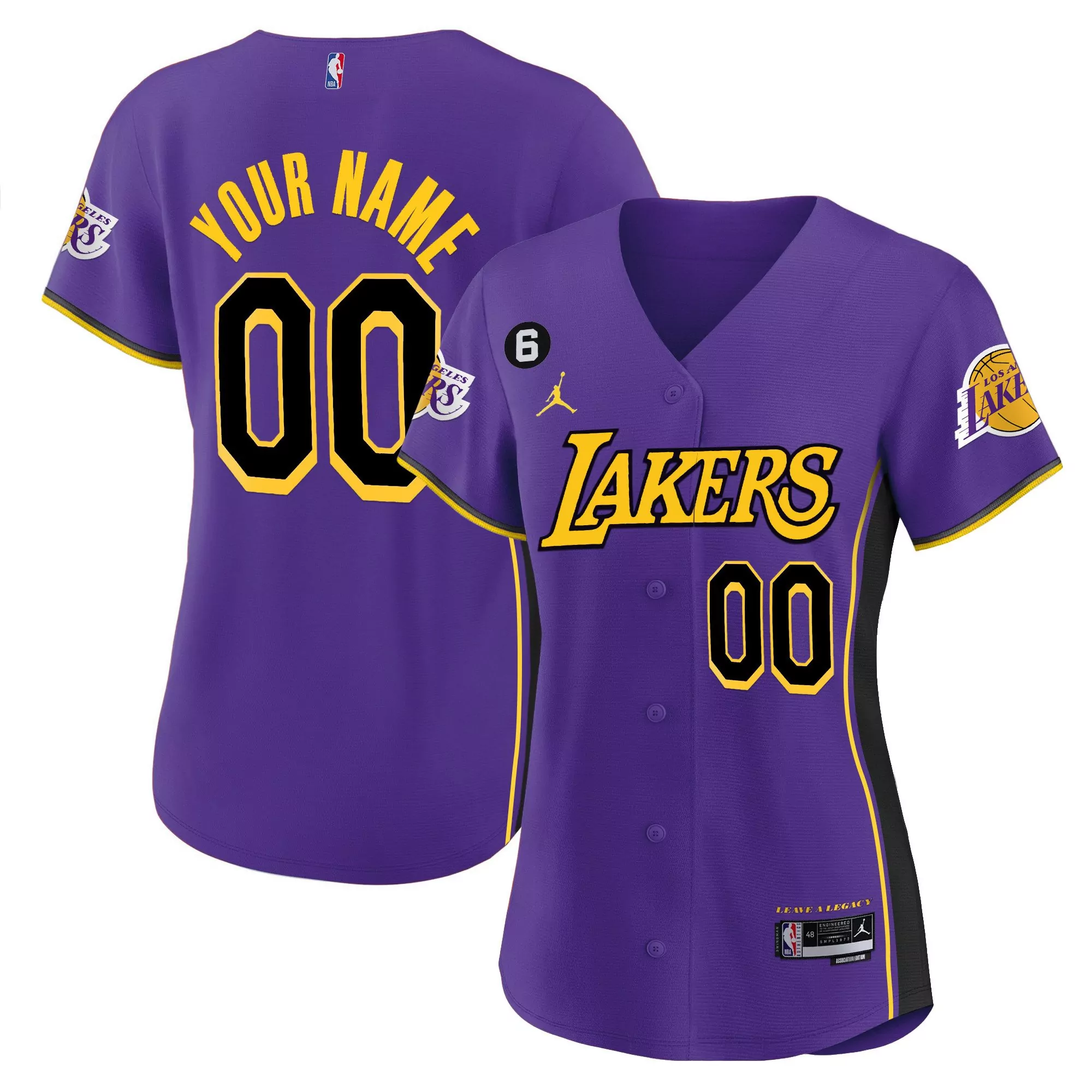 los angeles lakers purple women s custom jersey all stitched name patch 2023