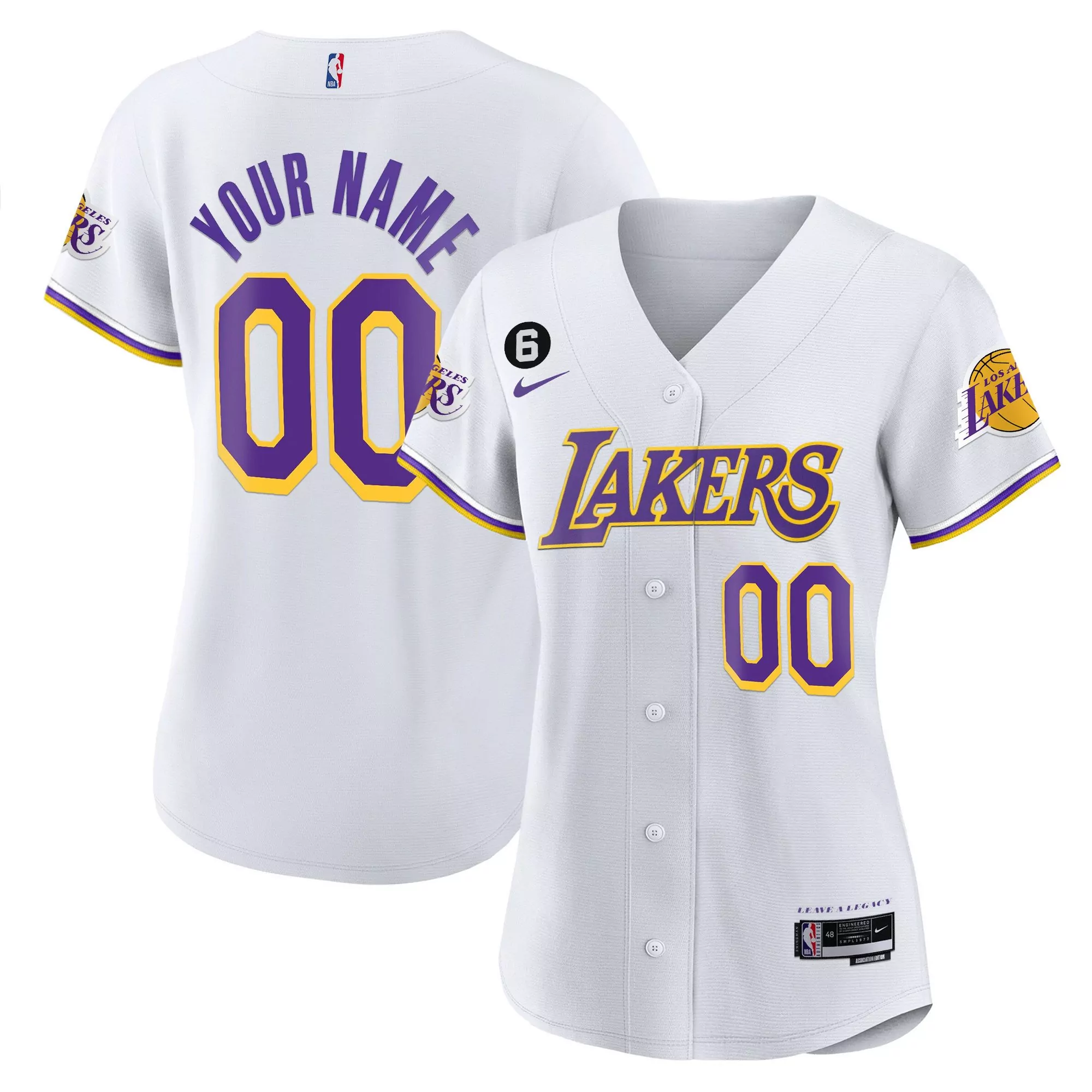 los angeles lakers women s custom 00 dodgers white all stitched vapor jersey