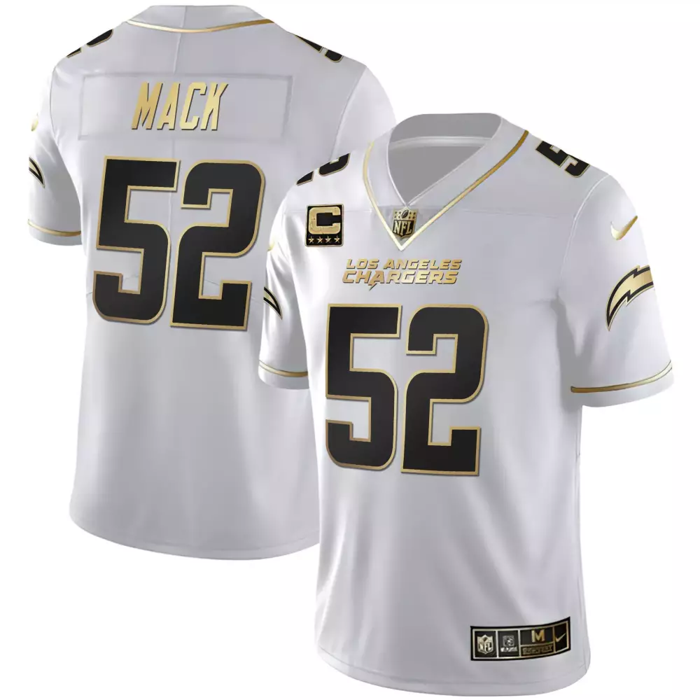 Mack 52 Los Angeles Chargers White Stitched Jersey 2023 | Men's Name Patch | Game Day Outfit | For Men, Women & Youth