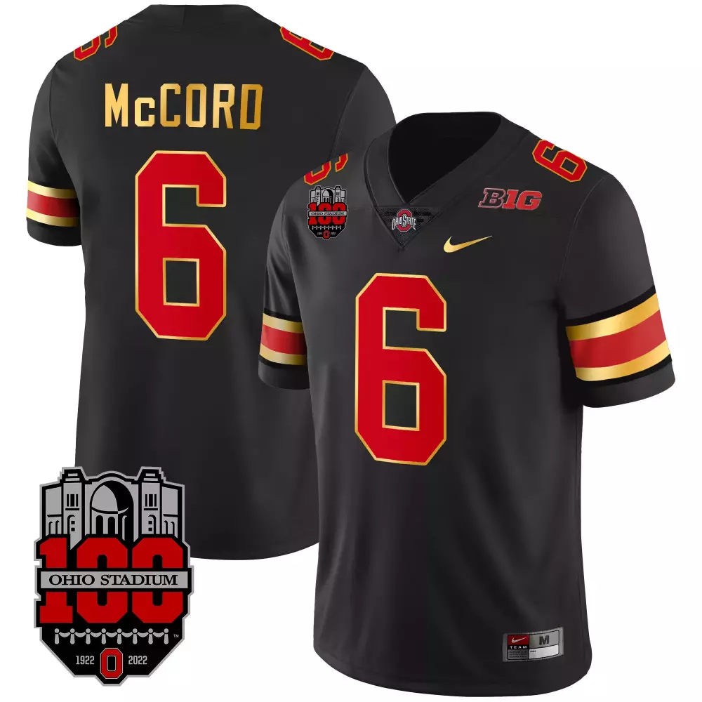 McCord 6 Ohio State Buckeyes 2022 Black Stitched Jersey | Name Patch | Limited Edition Fan Gear | For Men, Women & Youth