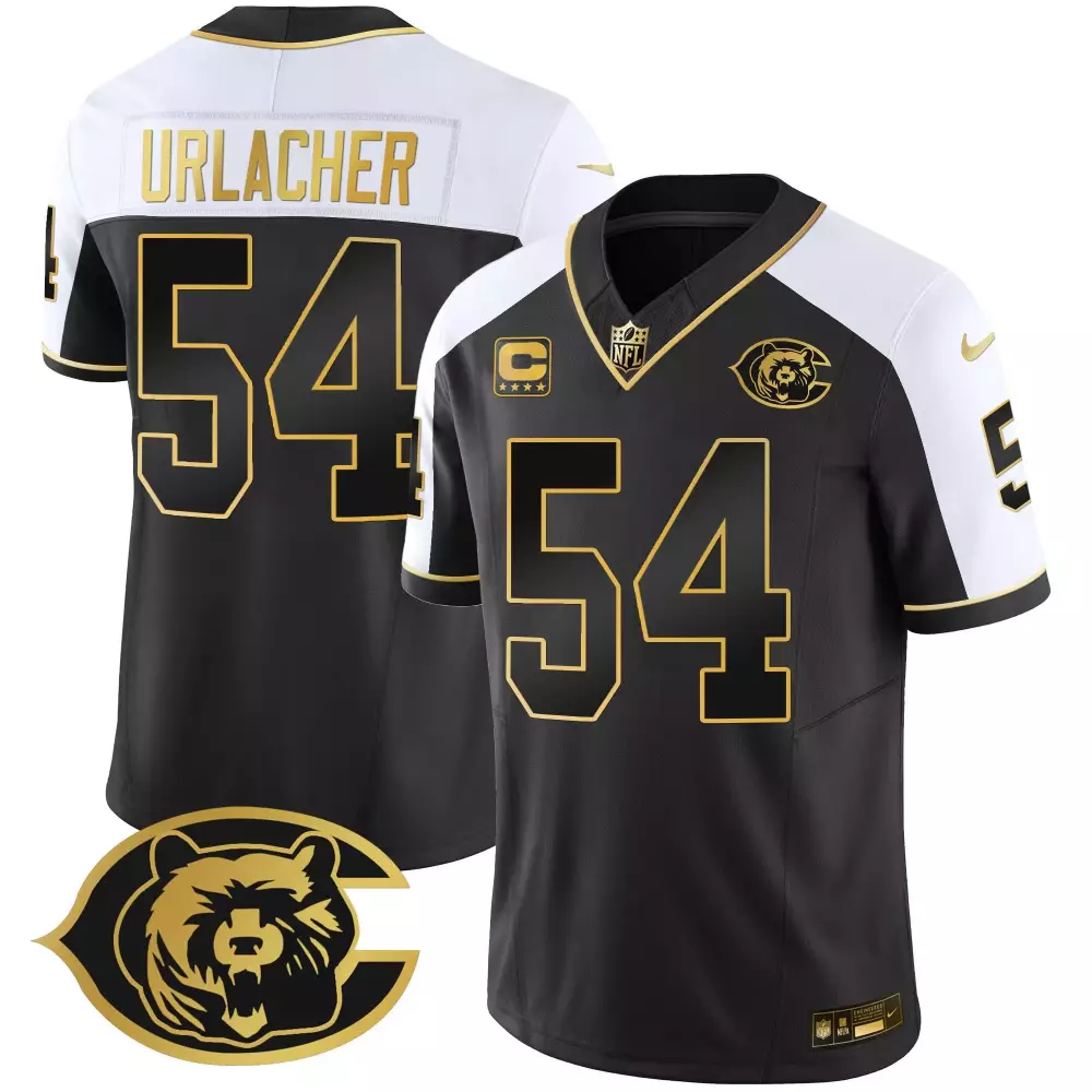 men s bears urlacher 54 black stitched jersey with name patch 2023 style