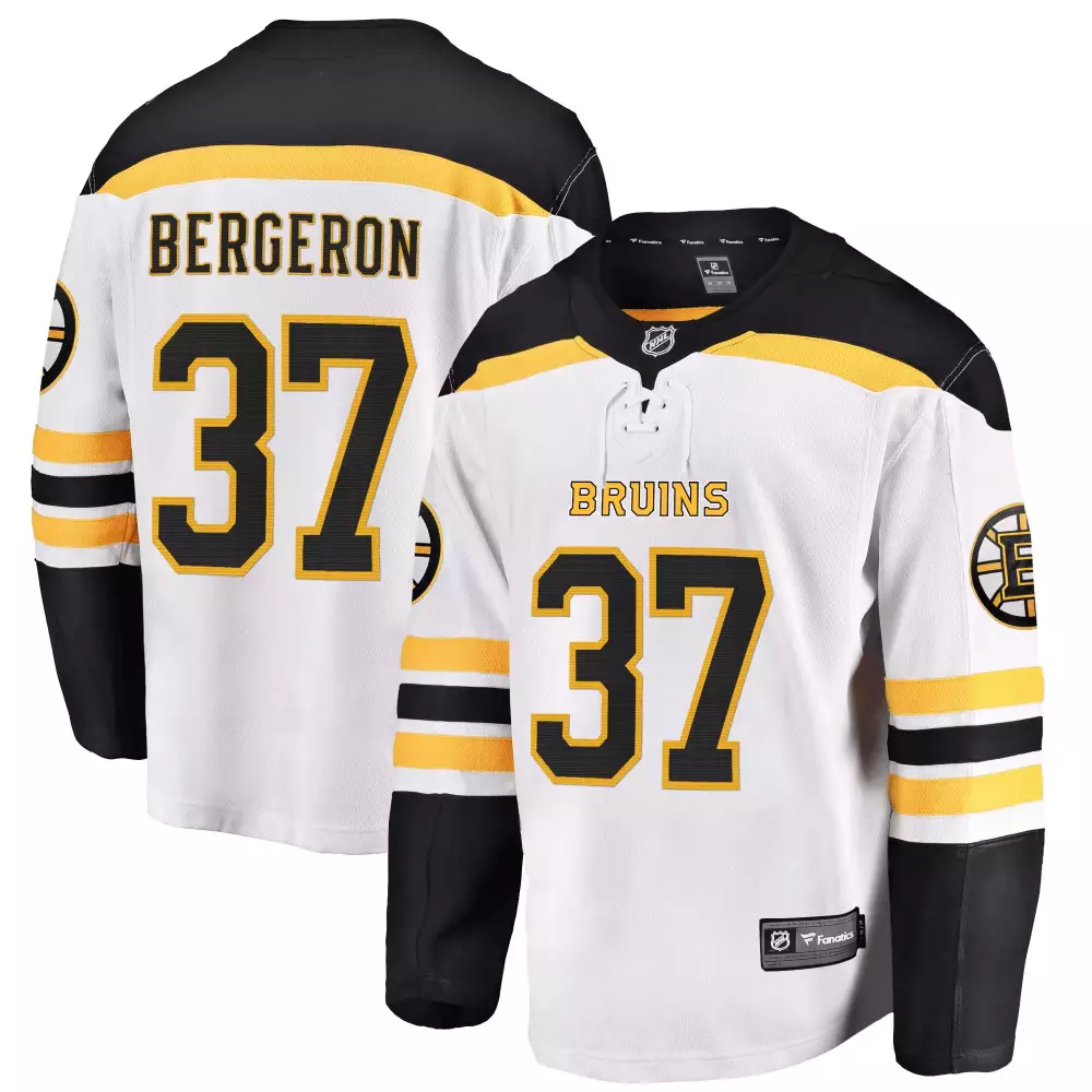 men s boston bruins bergeron 37 white all stitched jersey with name patch 2023 2