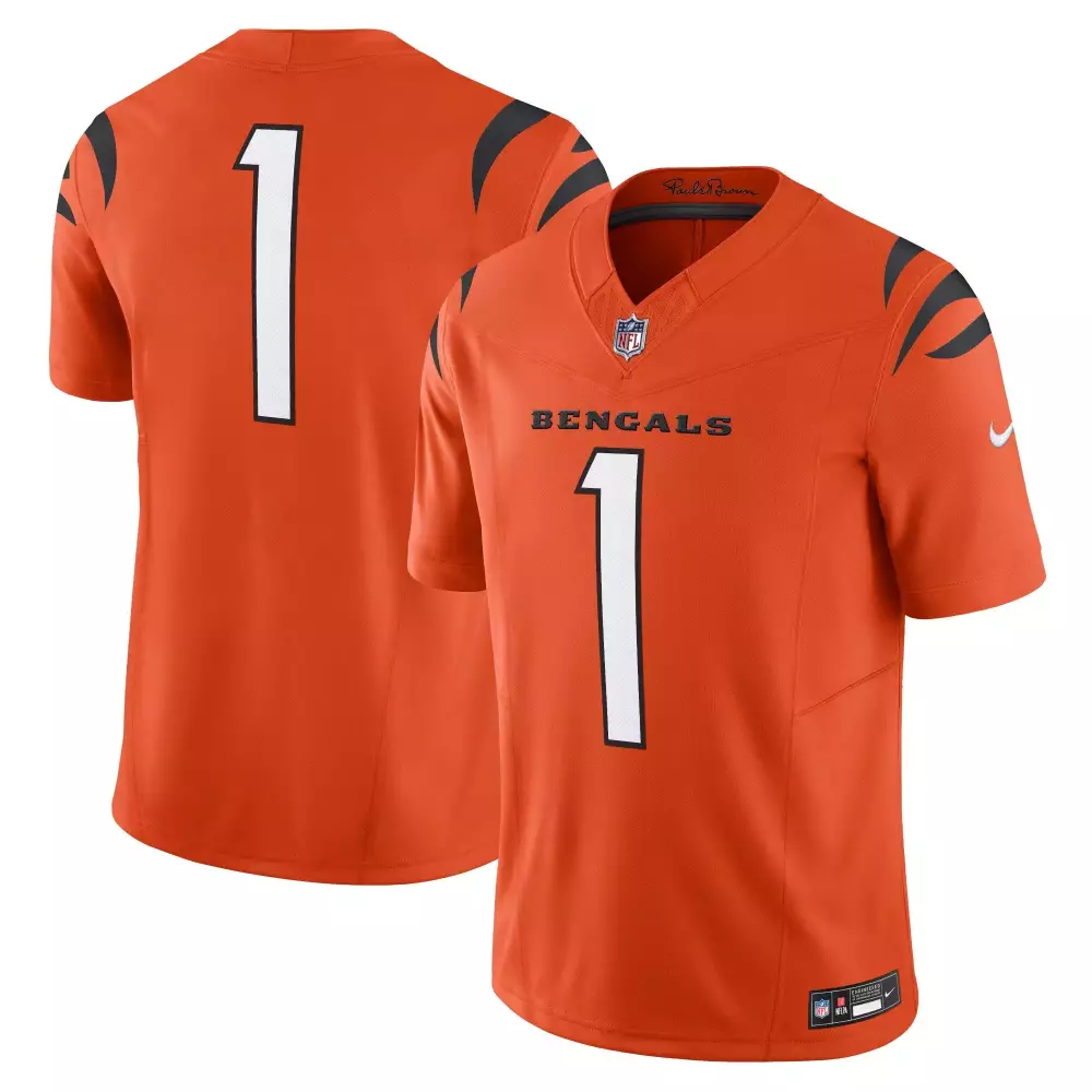 Men's Chase 1 Bengals Orange Stitched Jersey | Ohio Name Patch Edition 2023 | Fan Gear