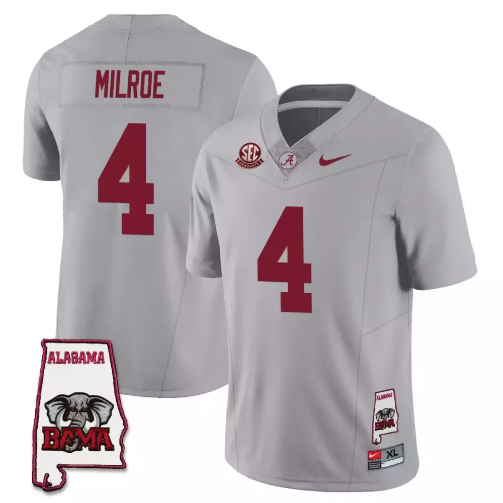 Miller 26 Alabama Crimson Tide White Vapor Limited Jersey | 2025 SEC & Roll Tide Patches | Limited Edition | For Men, Women & Youth