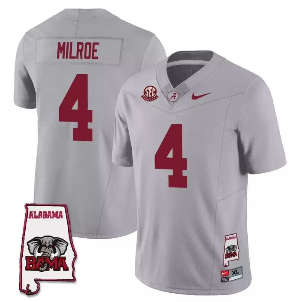 Miller 26 Alabama Crimson Tide White Vapor Limited Jersey | 2025 SEC & Roll Tide Patches | Limited Edition | For Men, Women & Youth