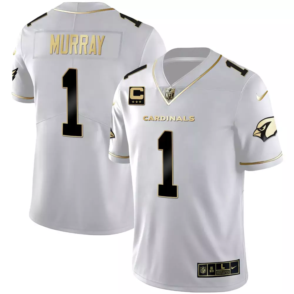 murray 1 arizona cardinals white stitched jersey men s style name patch 2023
