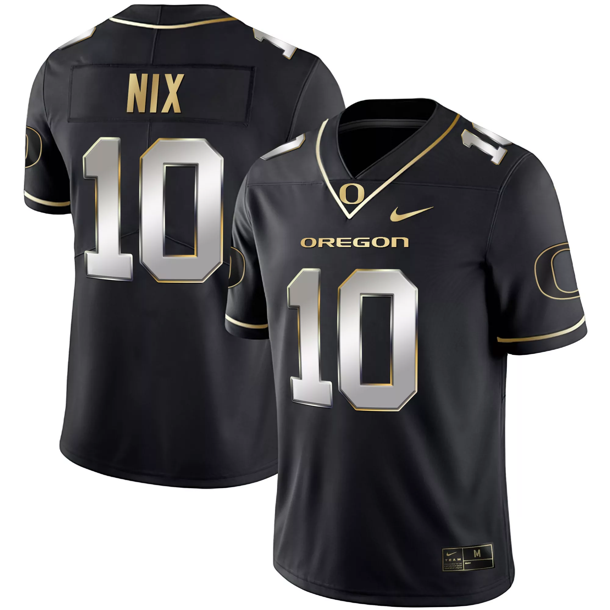 nix 10 men s oregon black limited stitched jersey with name patch 2023