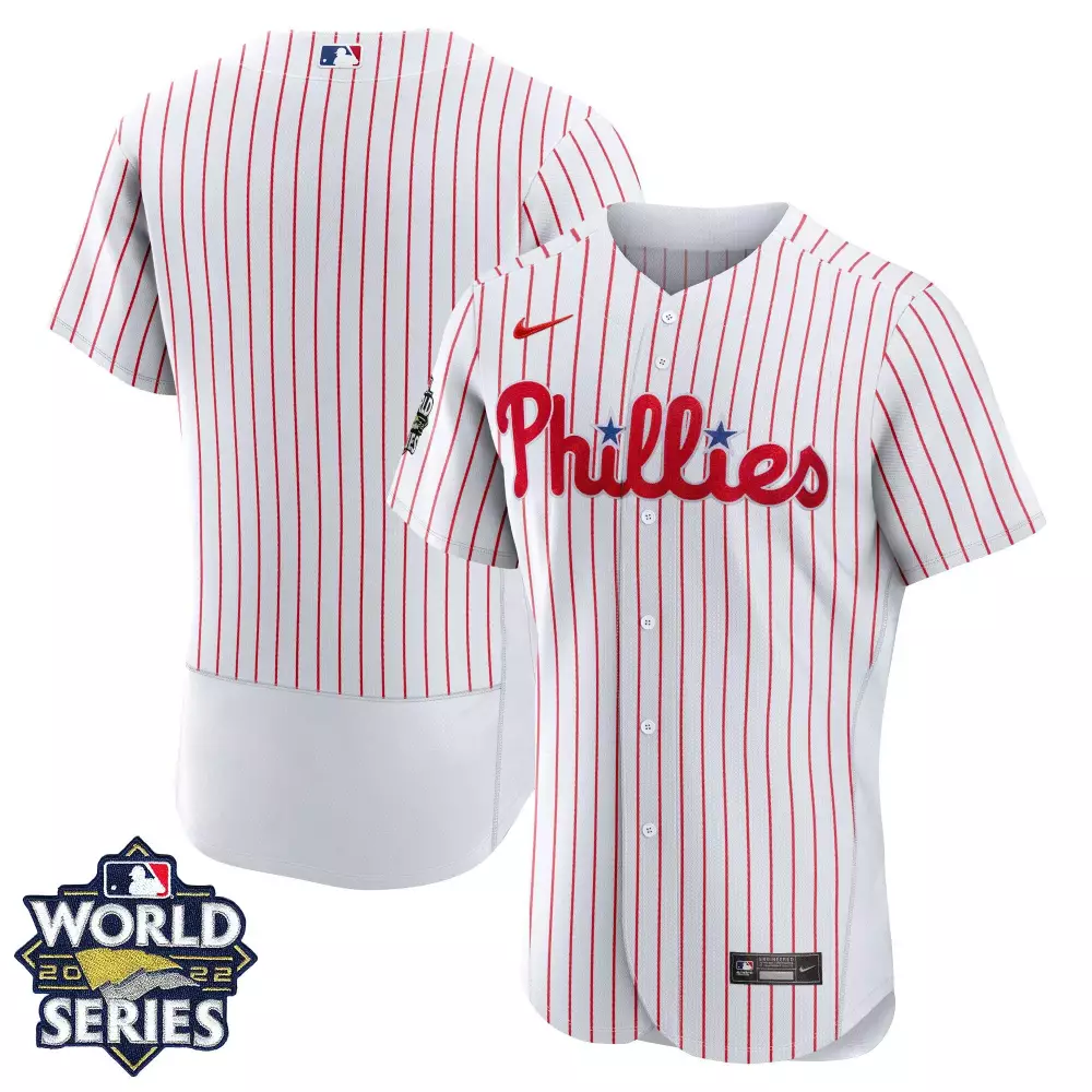 philadelphia phillies 2022 world series custom jersey all stitched men s white style name patch 1