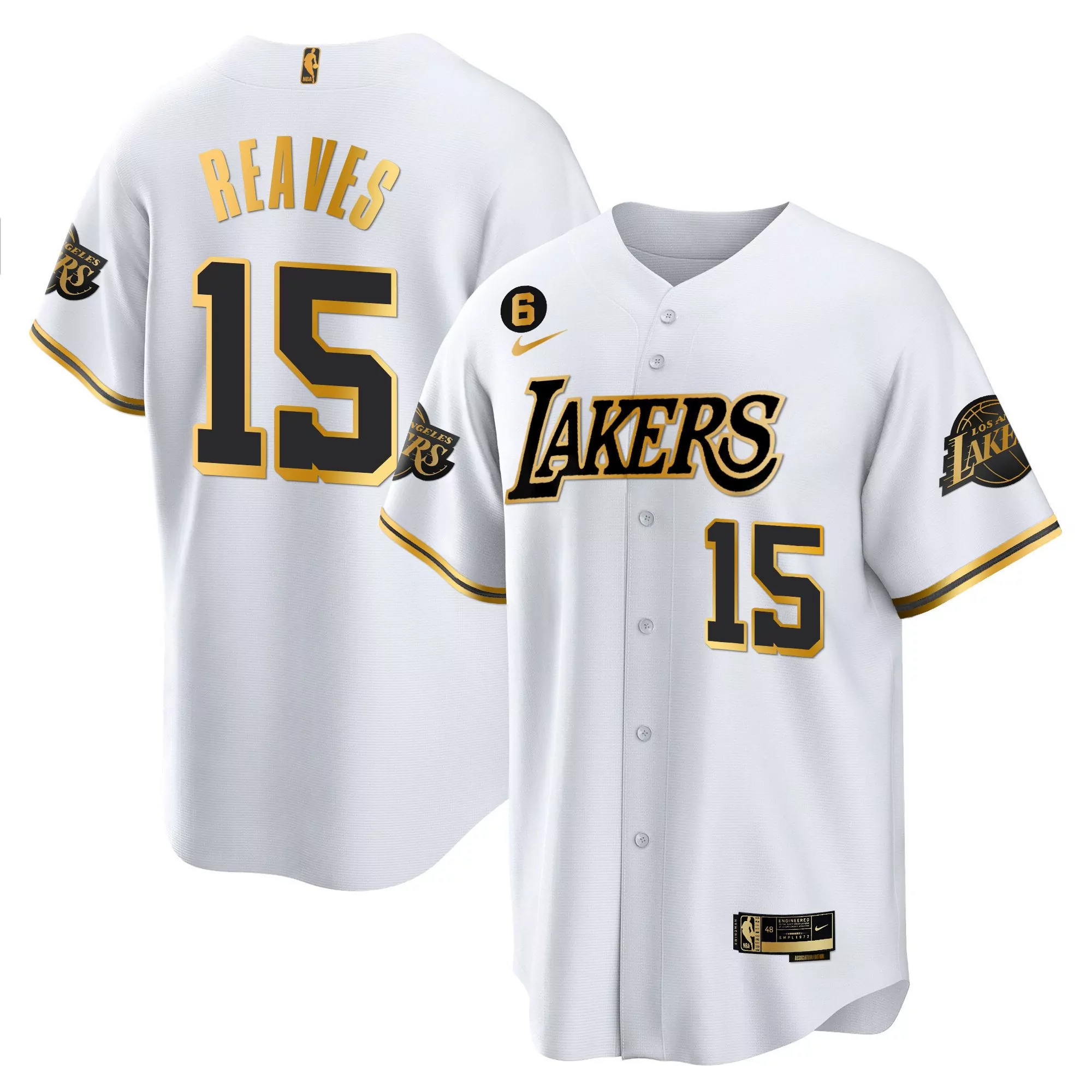 reaves 15 los angeles lakers black stitched jersey men s name patch 2023