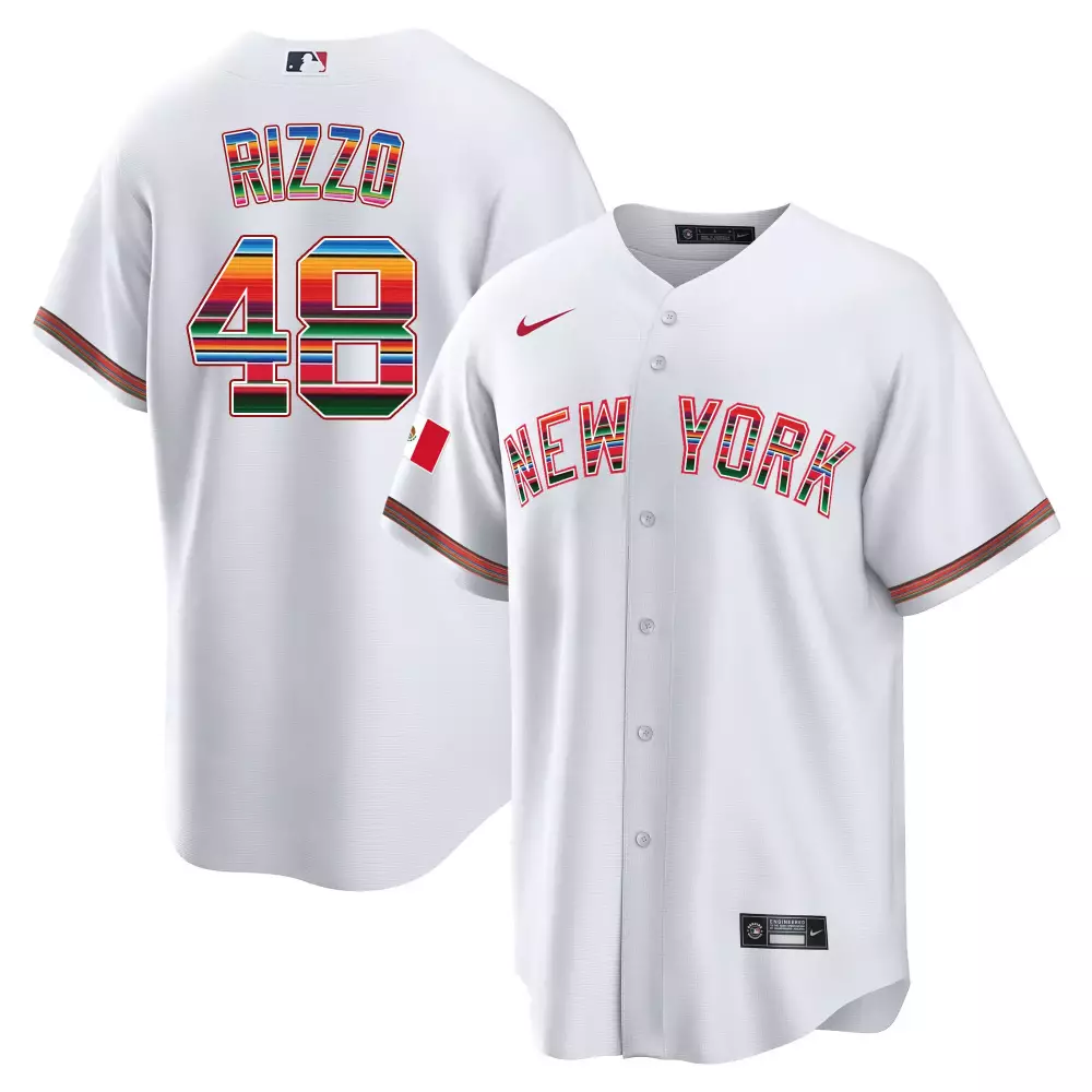 Rizzo 48 New York Yankees Cream Stitched Jersey | Men's Name Patch 2023 | For Men, Women & Youth