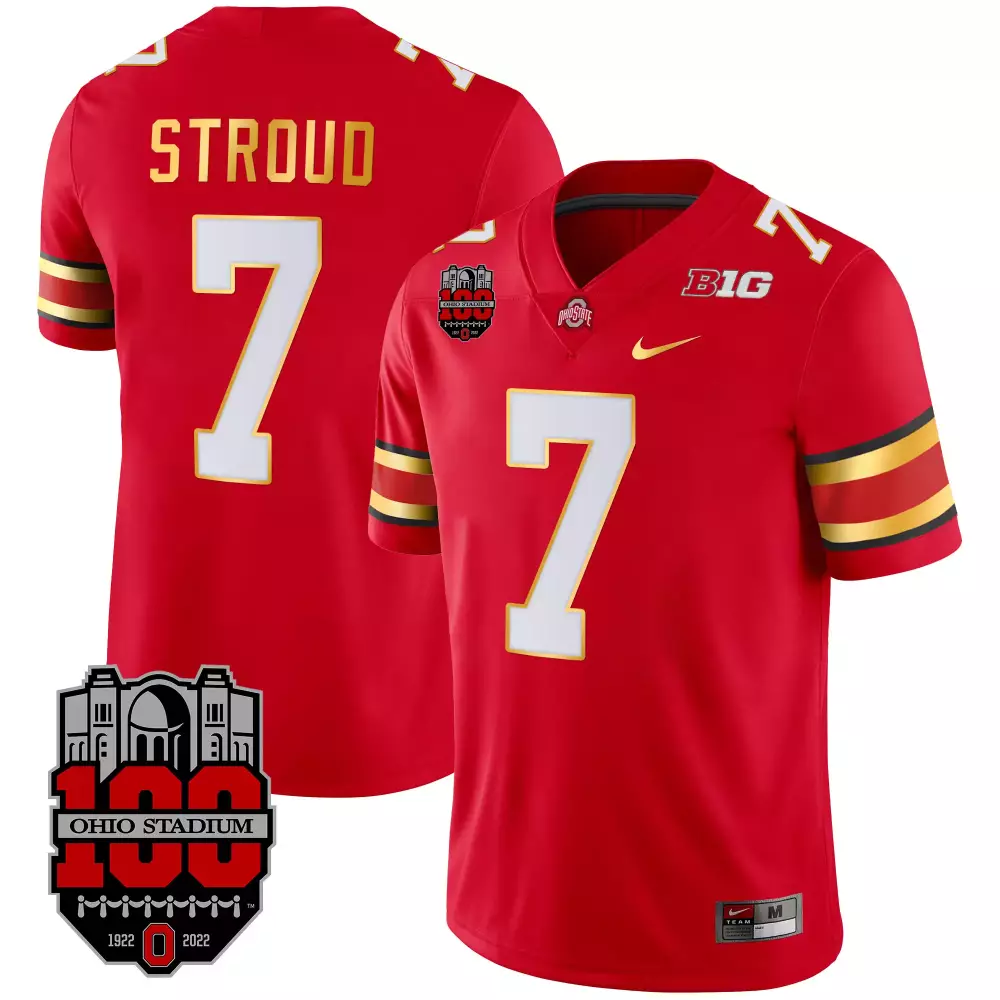 Stroud 7 Ohio State Buckeyes 2022 Red All Stitched Jersey | Men's Fan Gear with Name Patch | Perfect for Game Day | For Men, Women & Youth