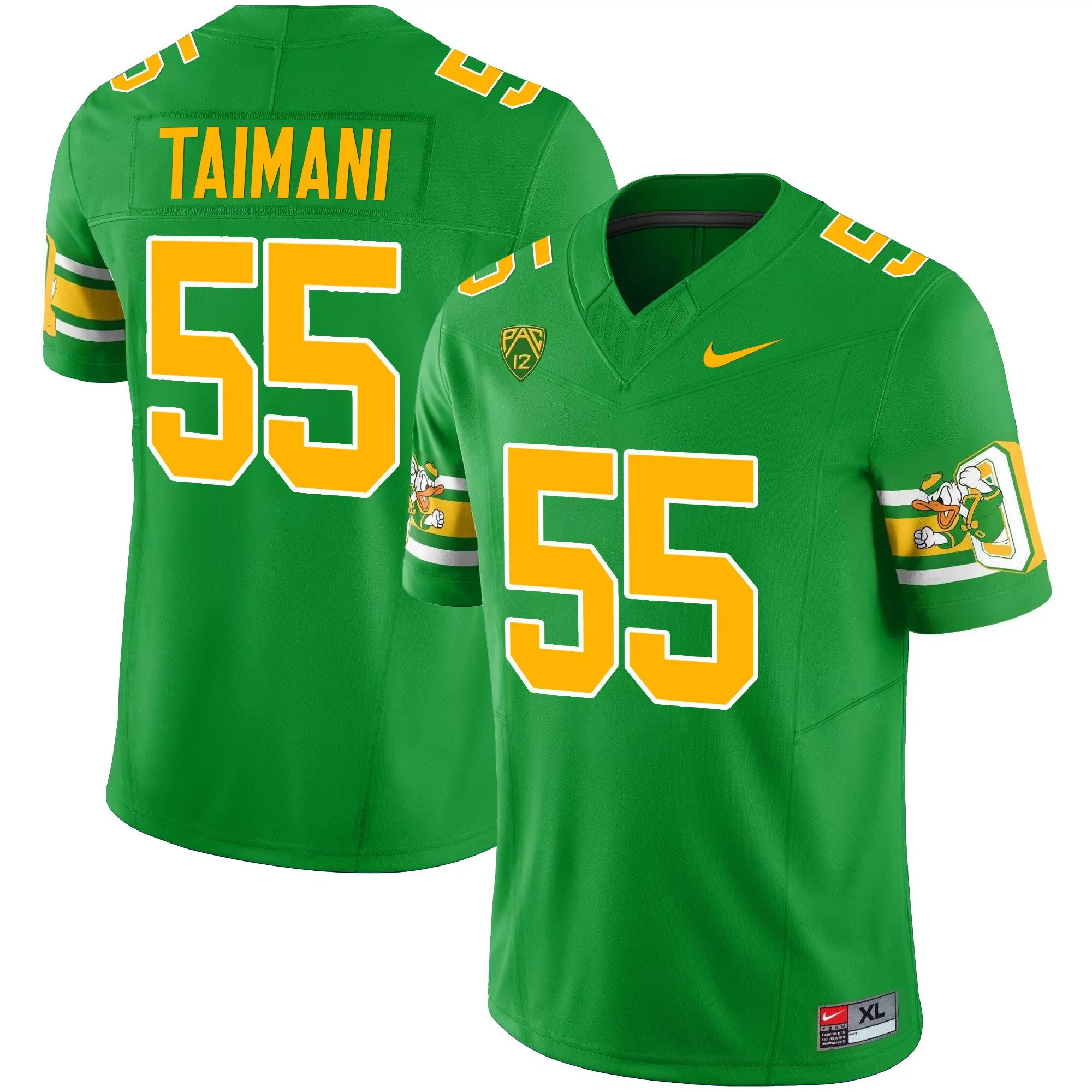 taimani 55 men s oregon ducks stitched jersey green 2023 name patch