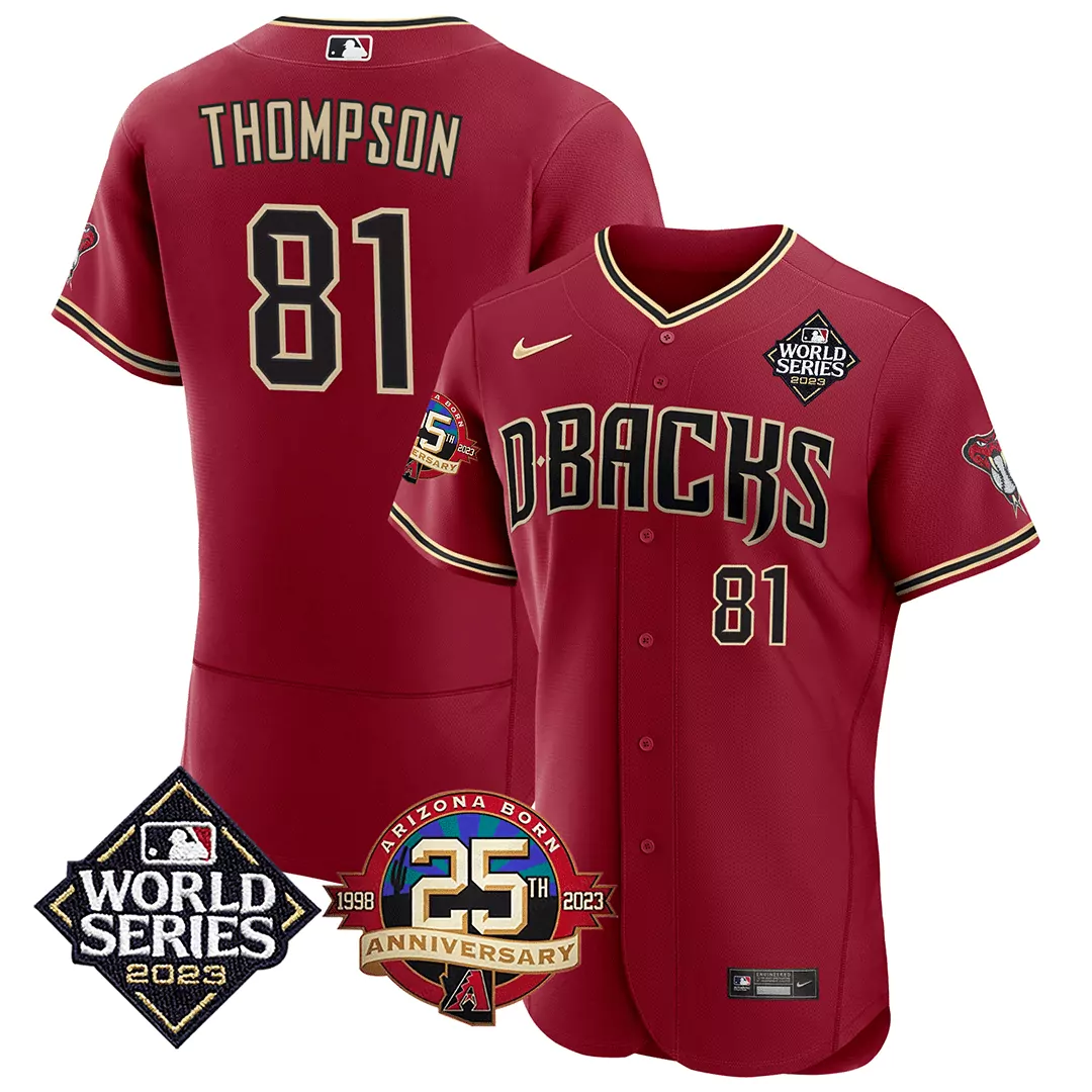 thompson 81 men s arizona diamondbacks 2023 world series anniversary jersey all stitched