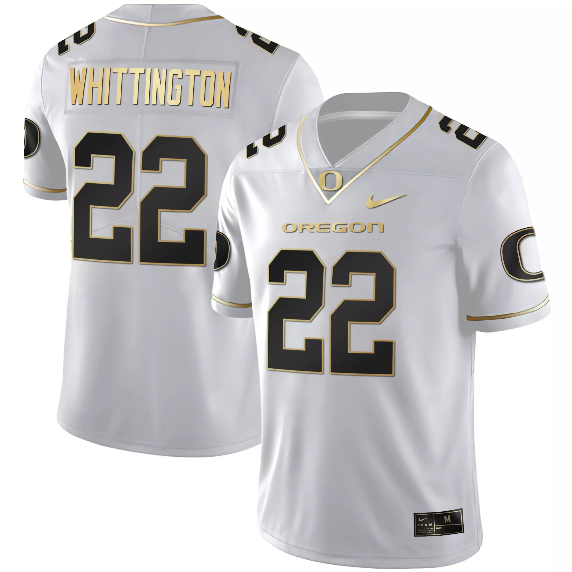 whittington 22 men s oregon white stitched jersey with name patch 2023