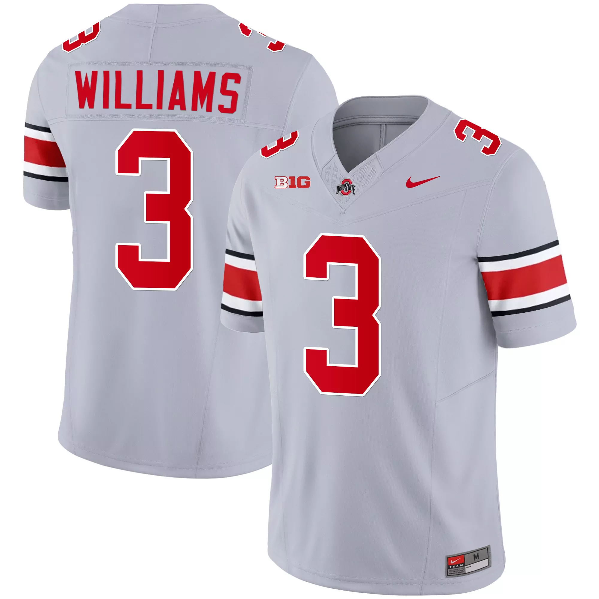 Will Howard 18 Ohio State Buckeyes 2024 Playoff First Round Patch Vapor Limited Jersey All Stitched Gray