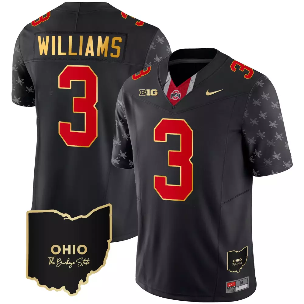 Williams 3 Men'S Stitched Ohio State Buckeyes Red Jersey 2025 Limited Edition