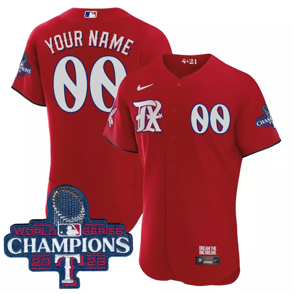 Texas Rangers 2023 Red Men's Vapor Jersey | Stitched with Name Patch | For Men