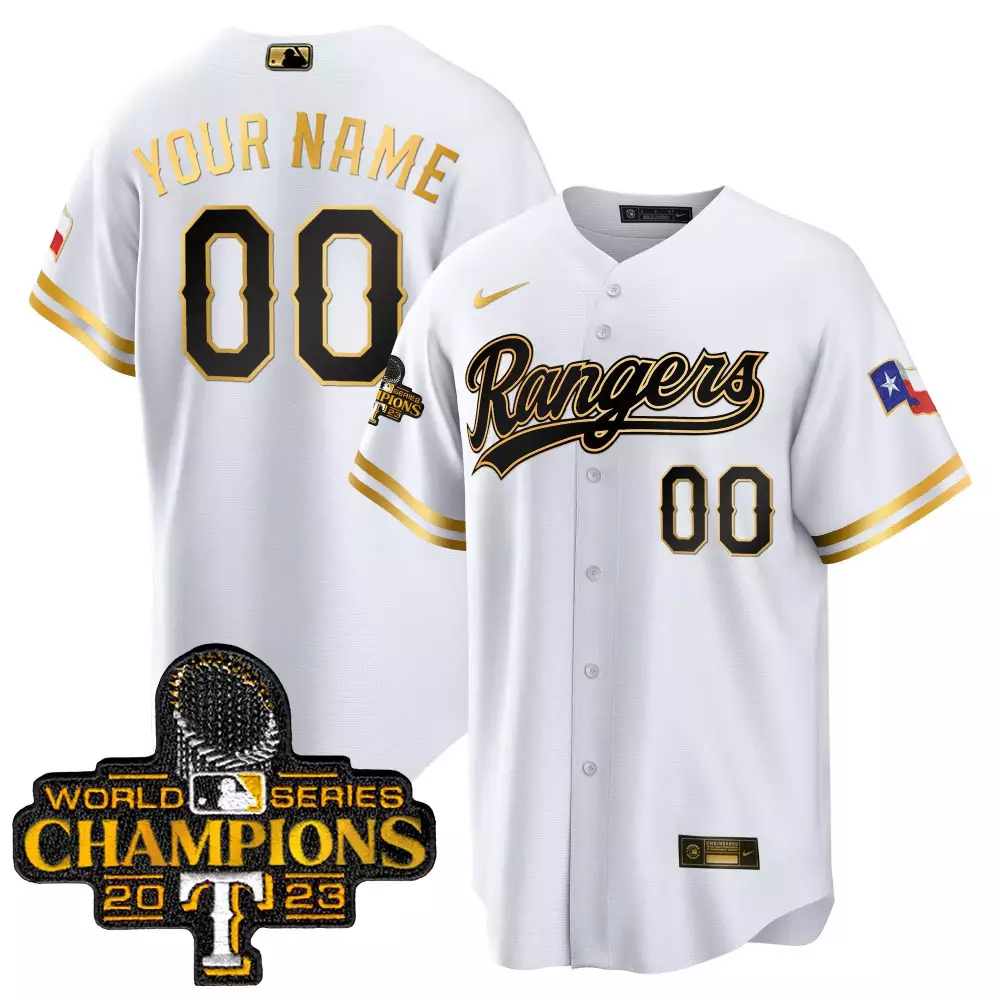 Texas Rangers 2023 White Stitched Jersey with Name Patch | Men's Style | For Men, Women & Youth