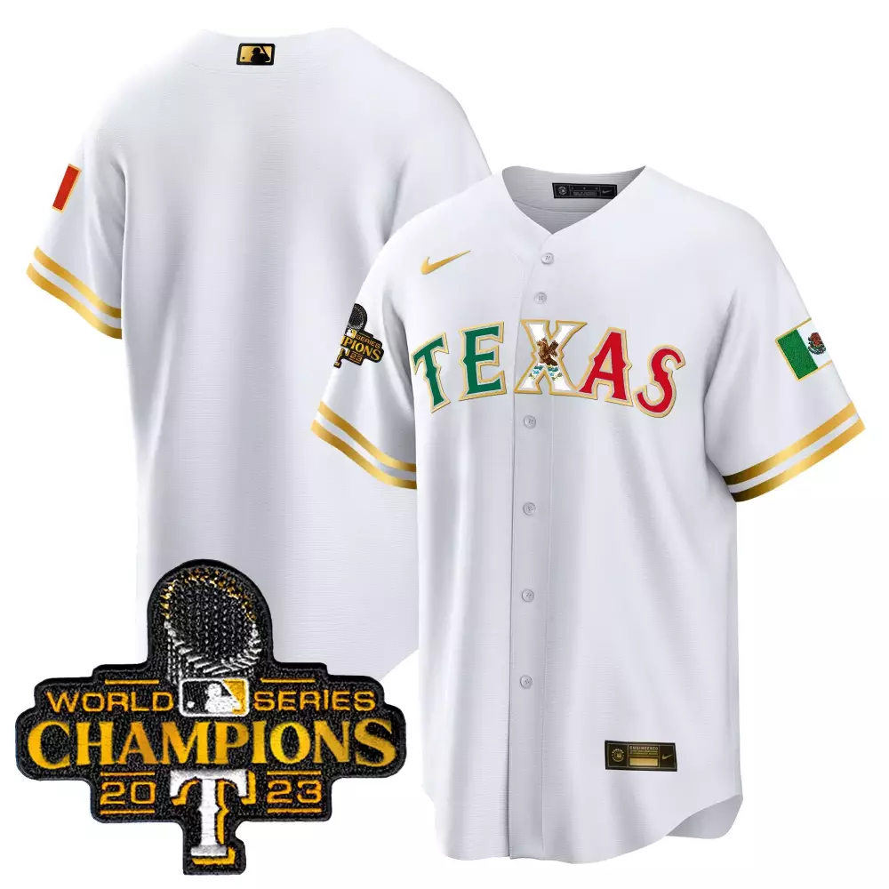 Texas Rangers 2023 White Stitched Jersey with Name Patch | Men's Style | For Men, Women & Youth