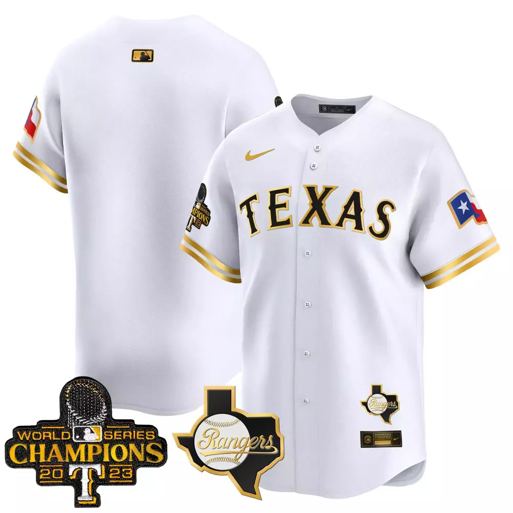 Texas Rangers 2023 White World Series Champions Jersey | Stitched Vapor Design | For Men, Women & Youth