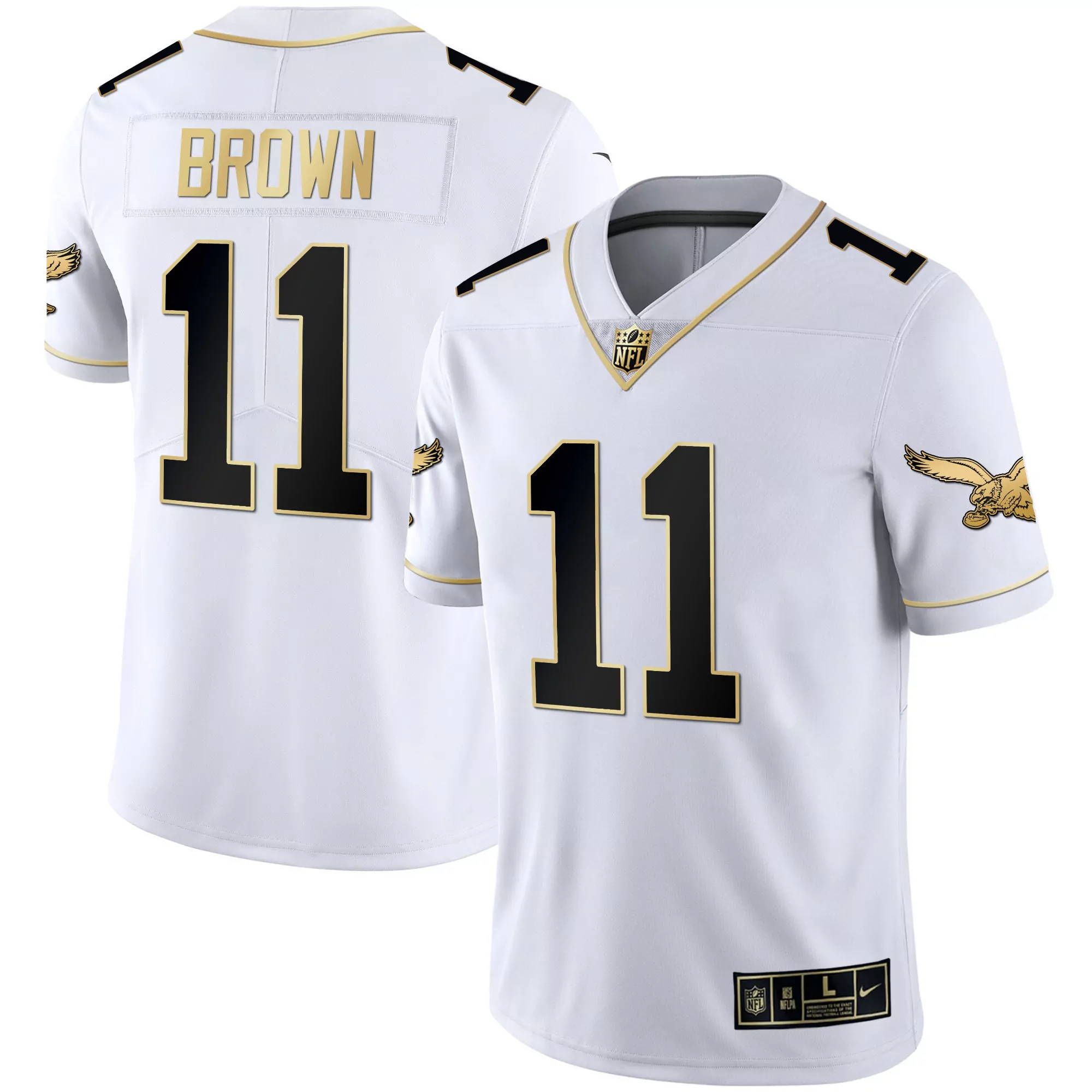 a j brown 11 philadelphia eagles super bowl lvii jersey all stitched vapor edition