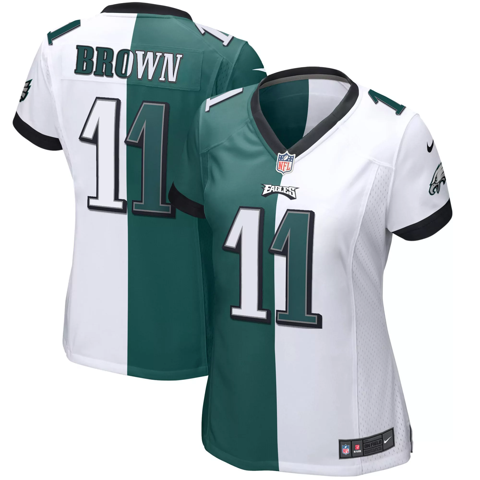 a j brown 11 philadelphia eagles white stitched jersey men s style name patch 2023