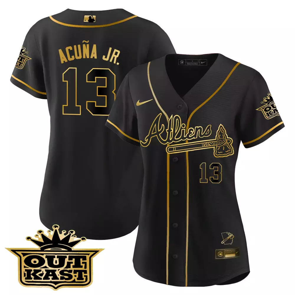 acua jr 13 atlanta braves black nike all stitched vapor jersey outkast edition