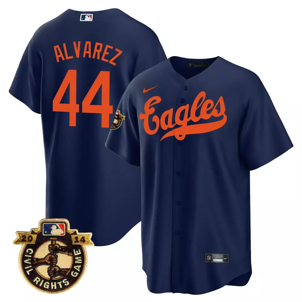 alvarez 44 houston eagles navy all stitched jersey men s style name patch 2014