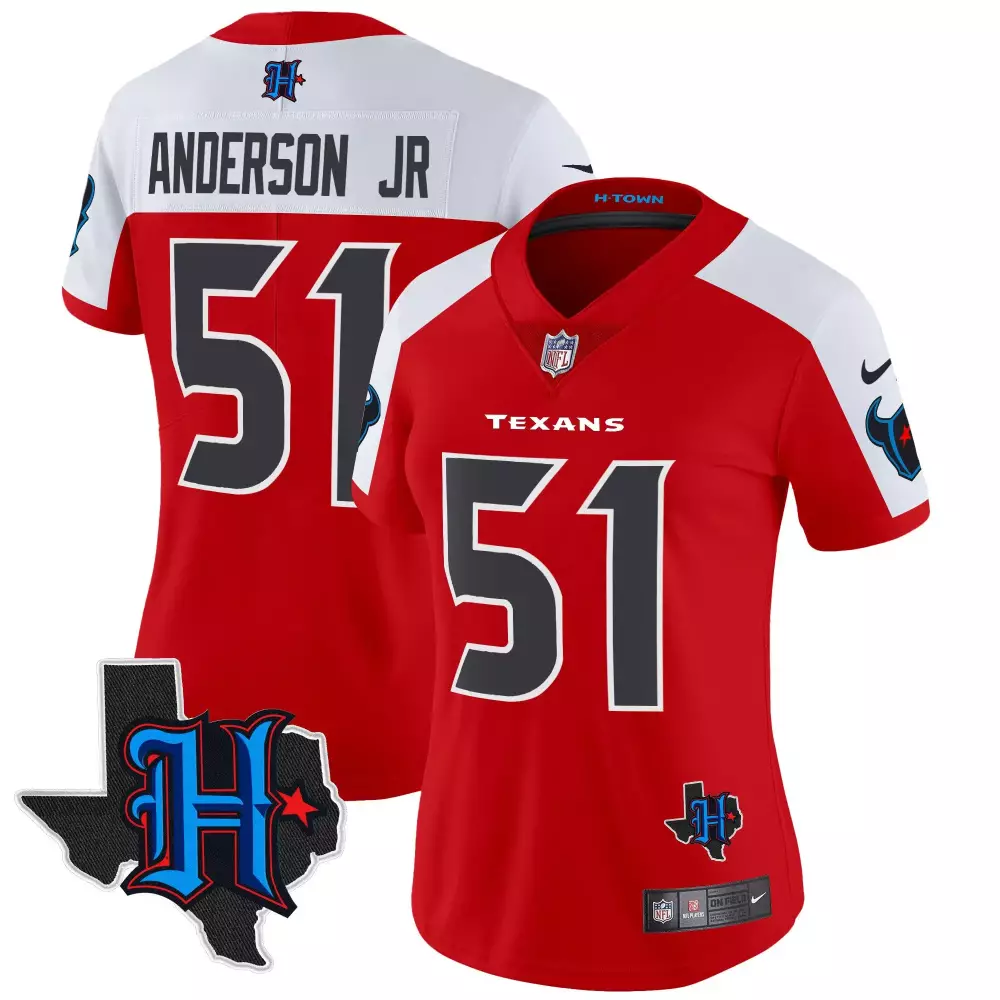 Anderson Jr. 51 Houston Texans White Stitched Jersey | 2023 AFC South Champions | Limited Edition Fan Gear for Men, Women & Youth