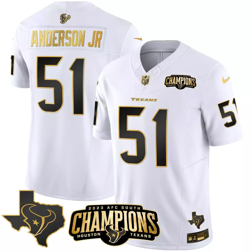 Anderson Jr. 51 Houston Texans Red Stitched Vapor Limited Jersey | 2024 Style | Fan Gear for Men, Women & Youth