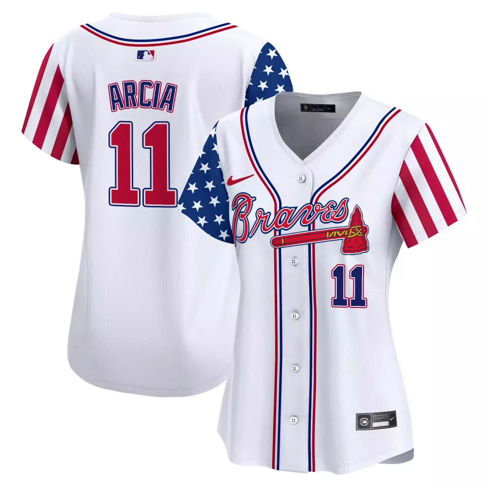 arcia 11 atlanta braves 2024 independence day vapor premier limited jersey blue