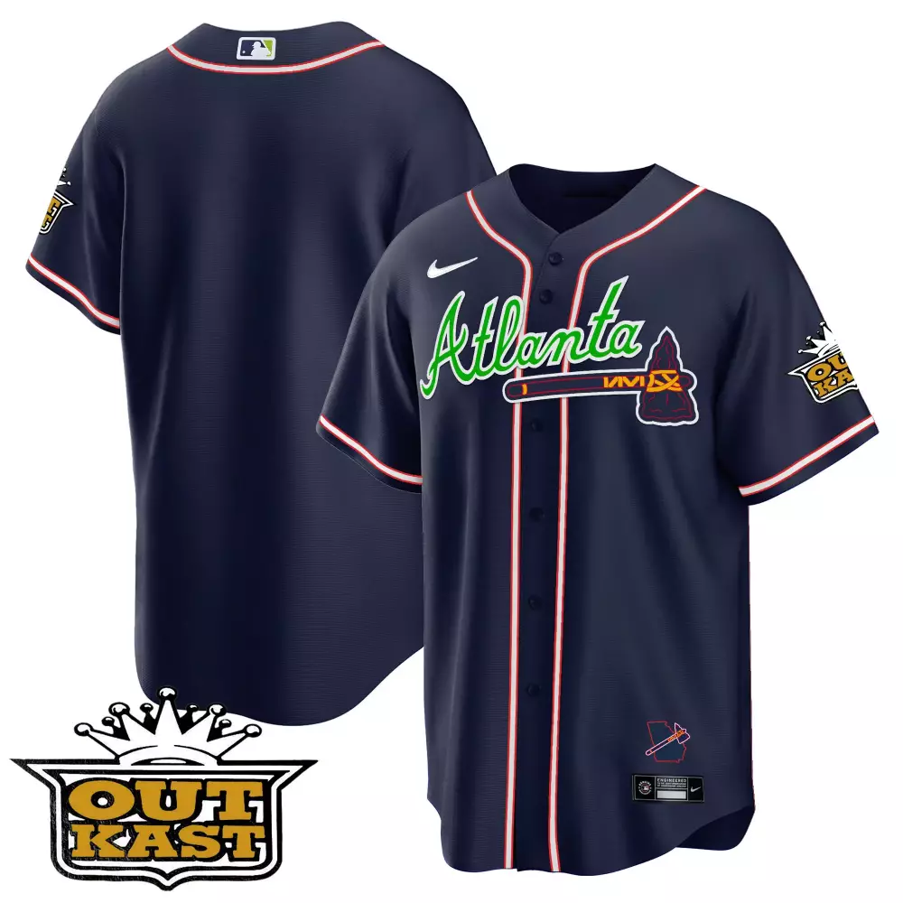 atlanta braves outkast navy all stitched vapor jersey 2023 men s