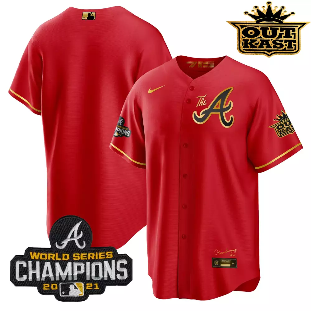 atlanta braves red all stitched vapor jersey world series champions 2021