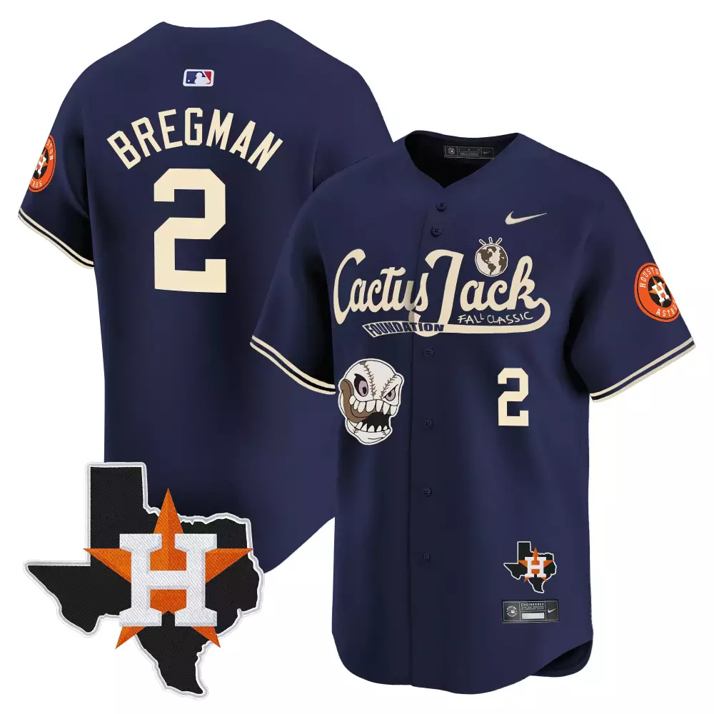 bergman 2 houston astros navy stitched jersey cactus jack patch men s style 2023