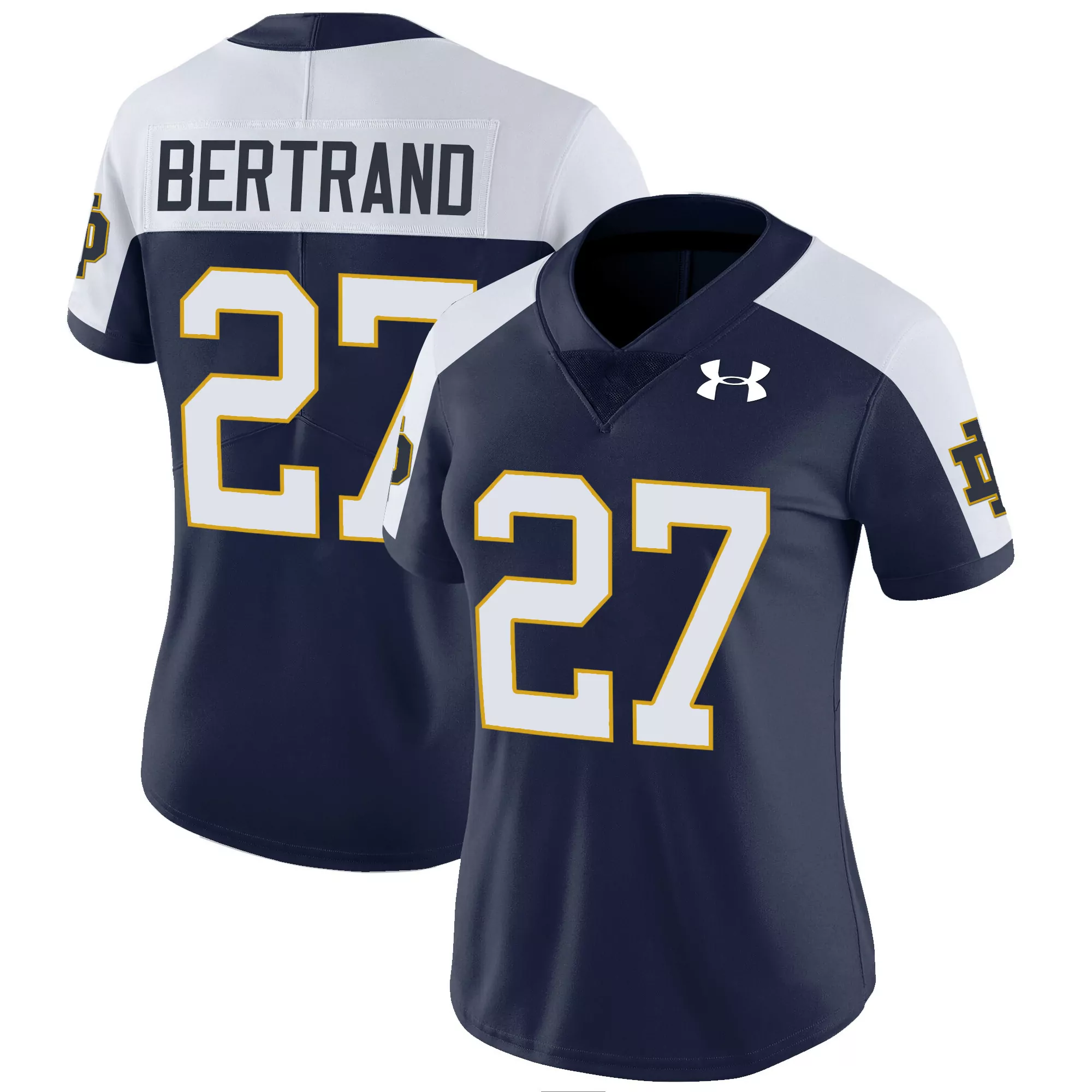 bertrand 27 notre dame navy women s all stitched vapor jersey 2023 limited edition