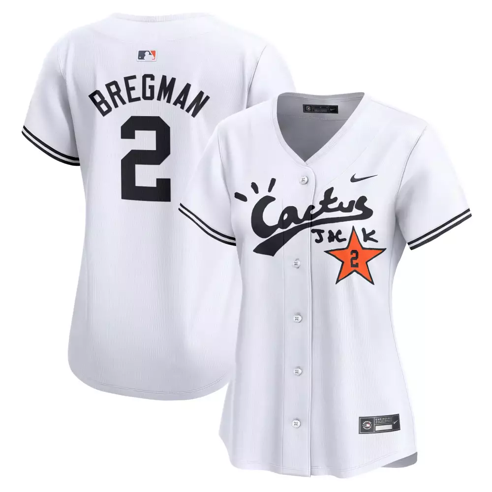 bregman 2 houston astros women s white cactus jack vapor premier limited jersey 1