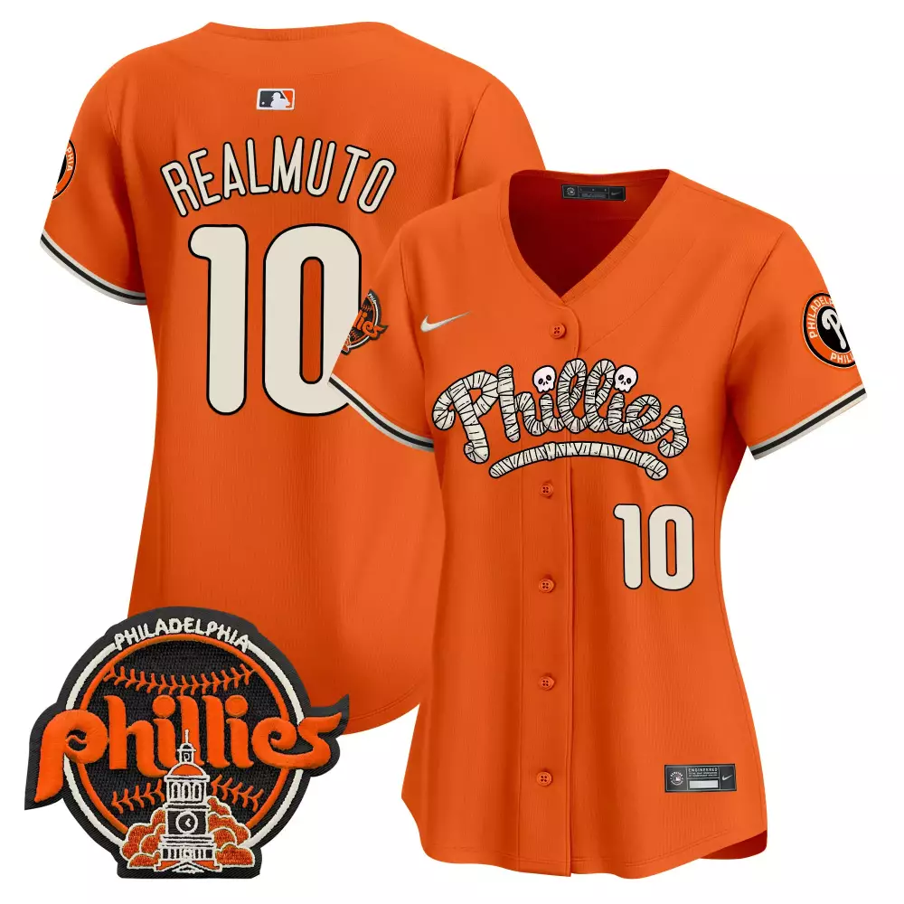 bryson stott philadelphia phillies orange women s all stitched jersey 2023 name patch
