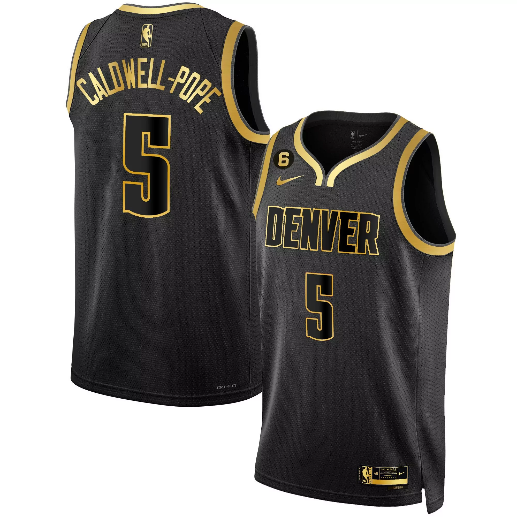 caldwell pope 5 denver nuggets 2023 men s finals all stitched vapor jersey blue 1