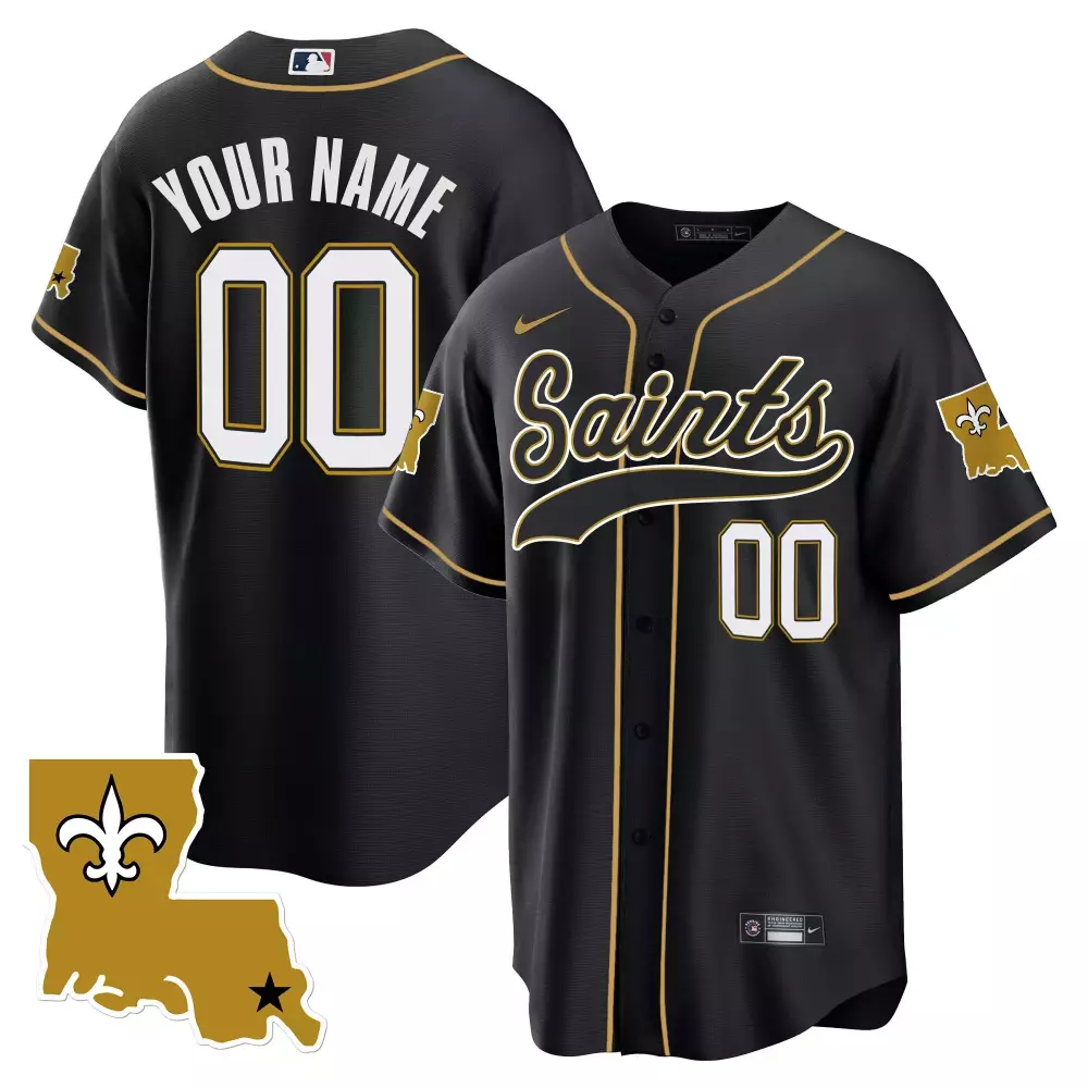 custom black saints all stitched vapor jersey 2023 edition