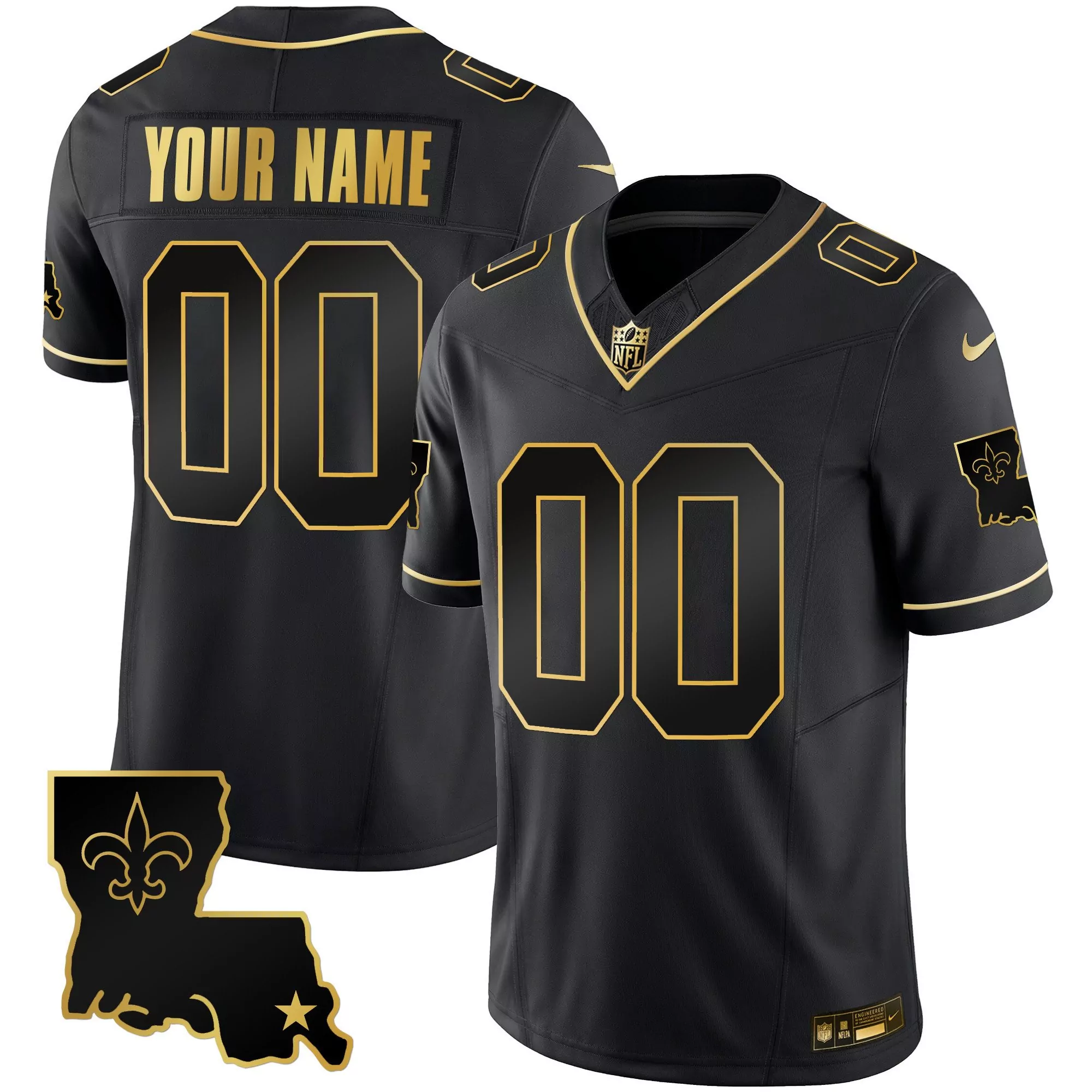 custom black vapor jersey new orleans saints 1987 all stitched