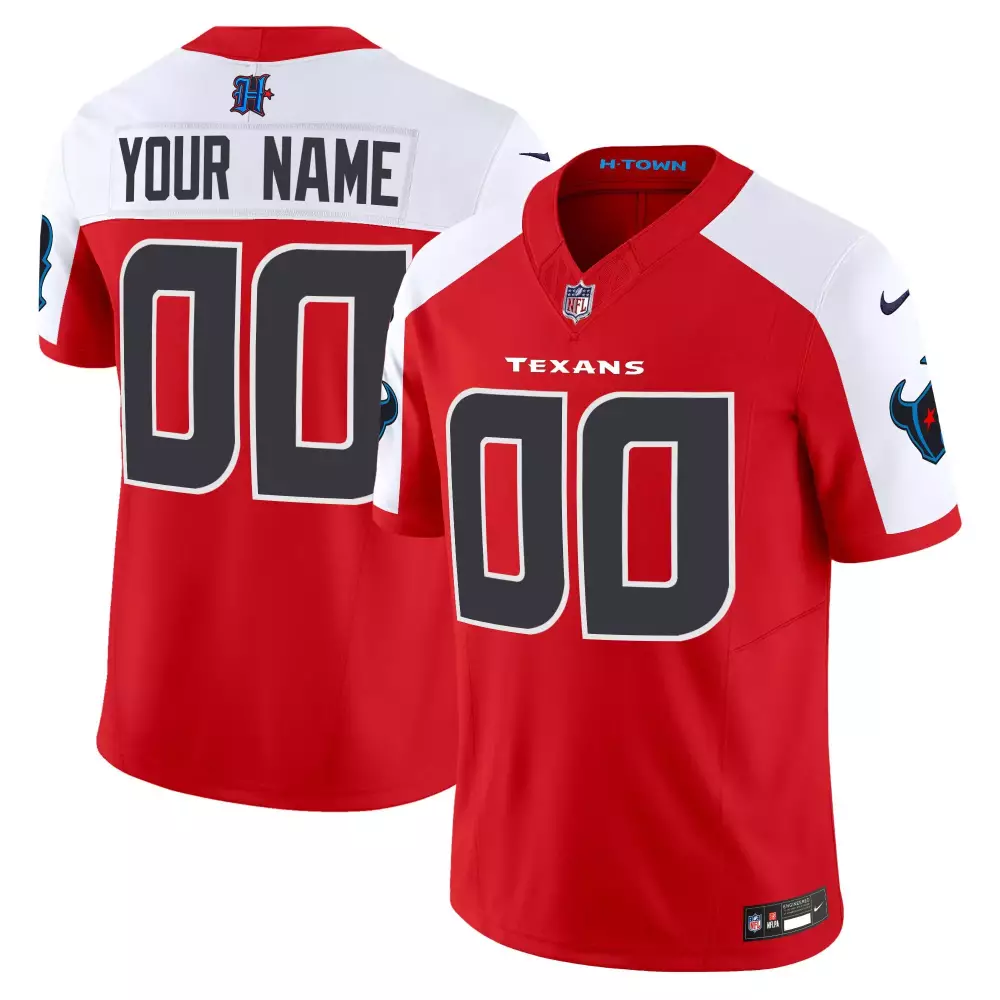 Custom Houston Texans Red Vapor Limited Jersey | All Stitched 2024 Edition | For Men, Women & Youth